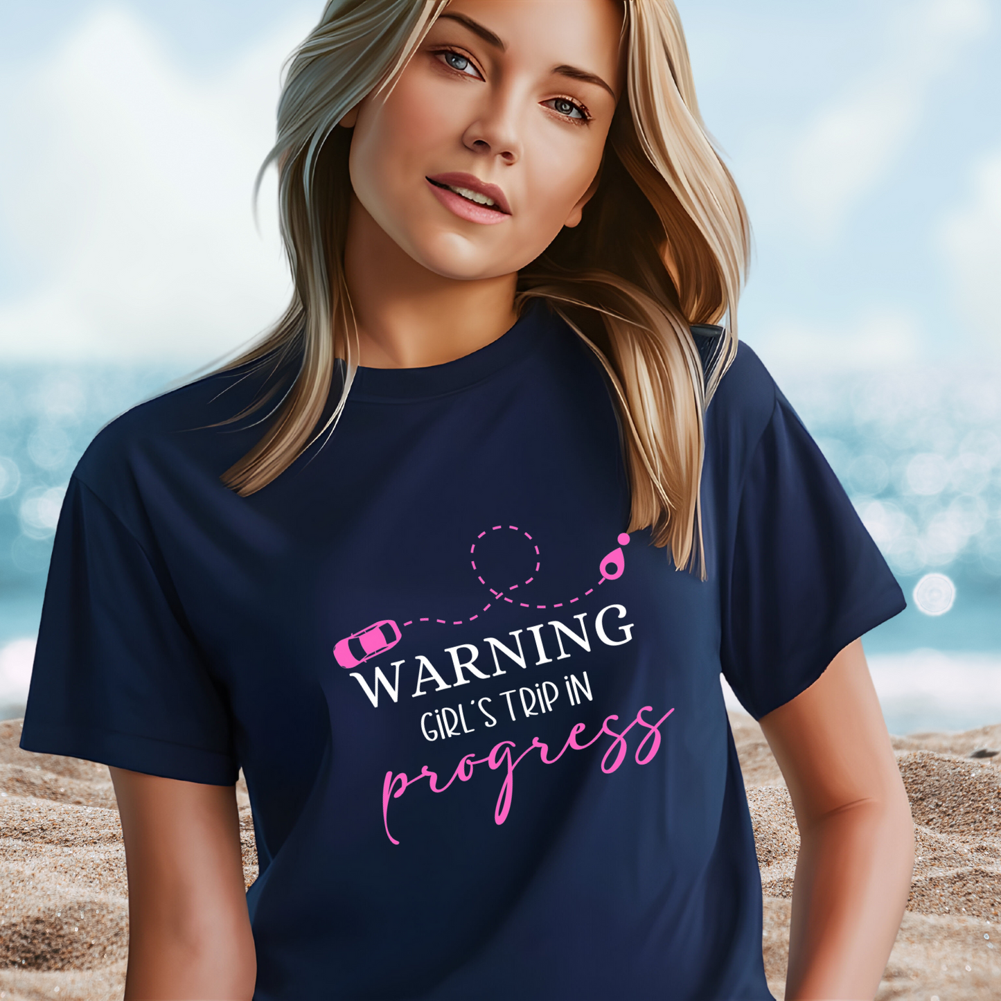 Warning Girls Trip in Progress T-Shirt