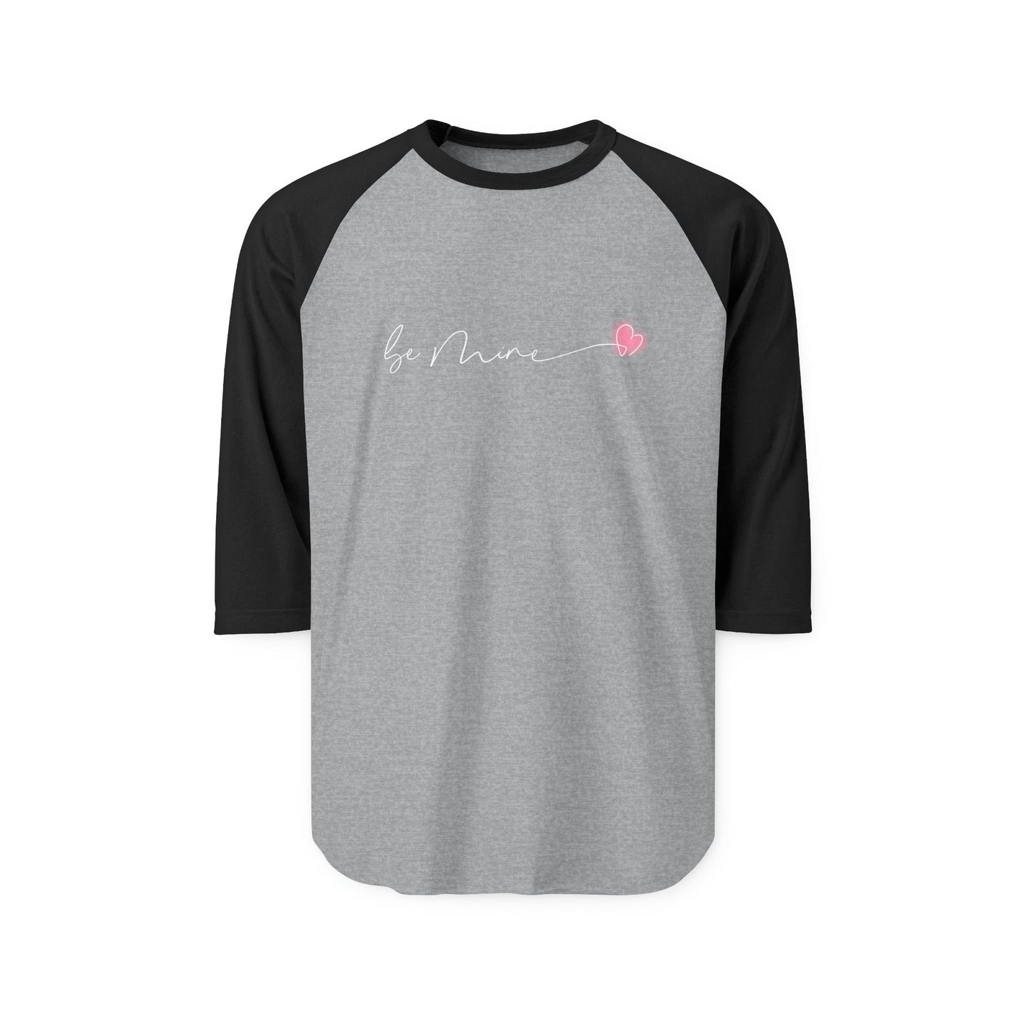 Be Mine Pink Heart Baseball Tee