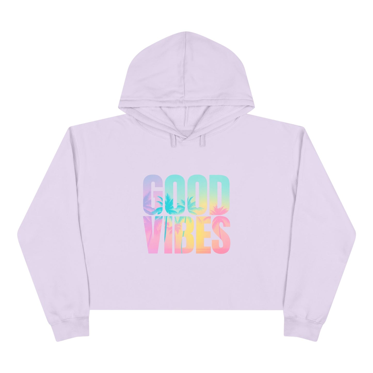Good Vibes Summer Crop Hoodie