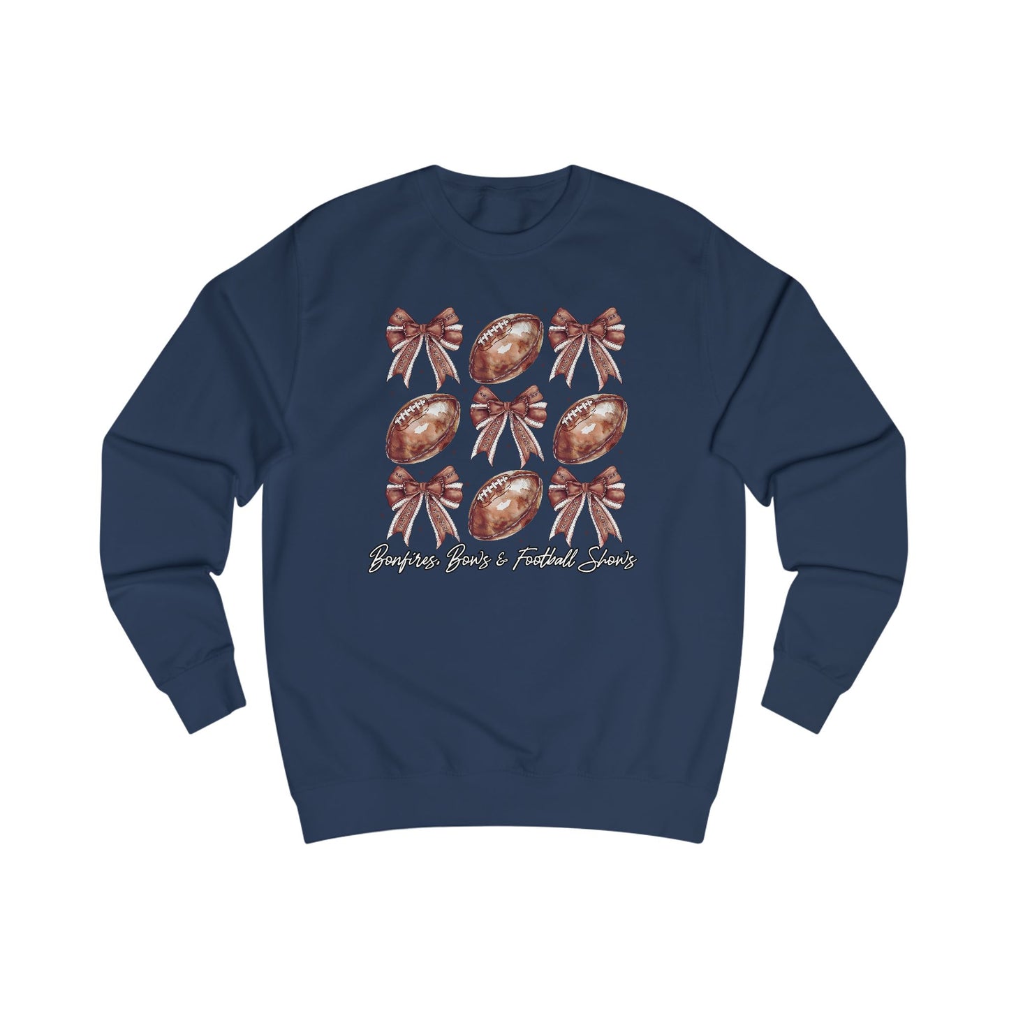 Bonfires, Bows, & Football Shows Crewneck Sweatshirt