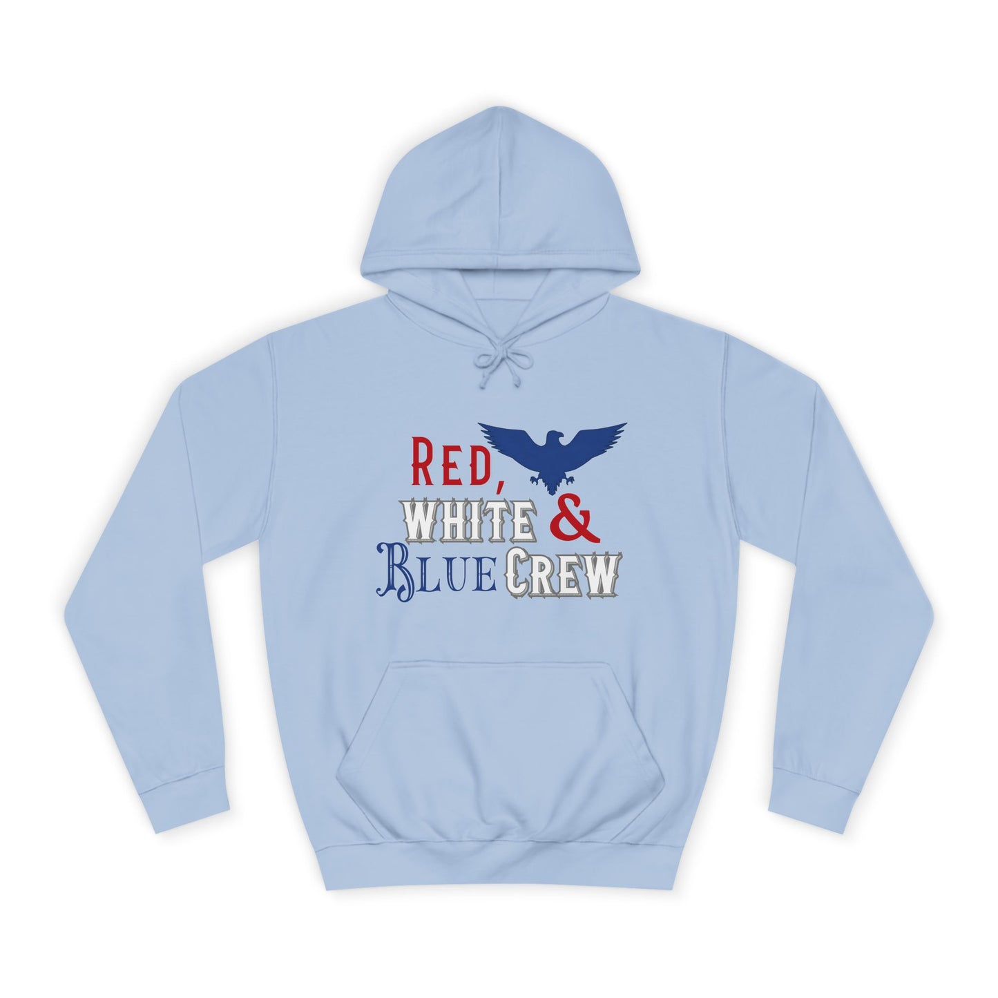 Red, White & Blue Crew Pullover Hoodie