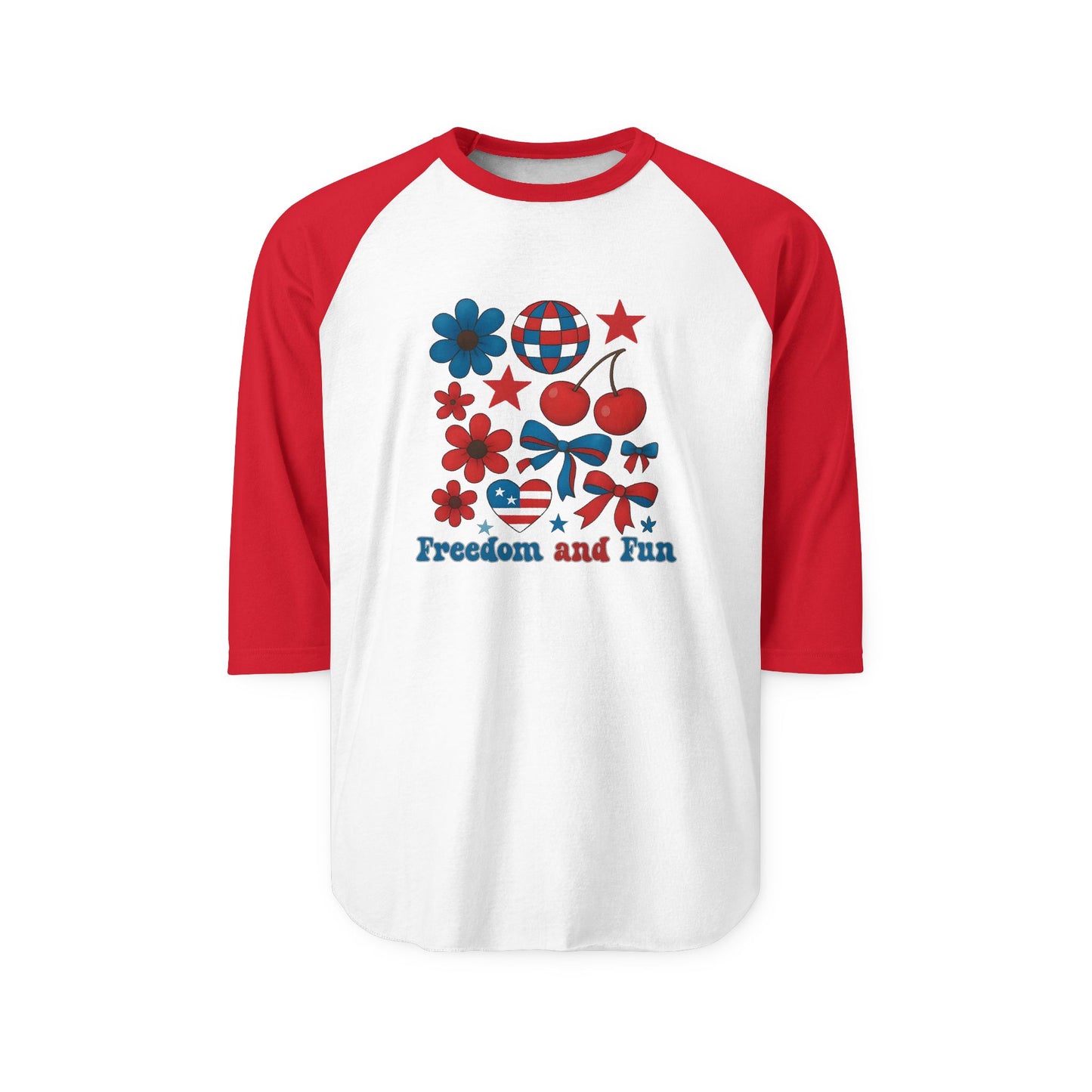 Freedom And Fun Baseball Tee