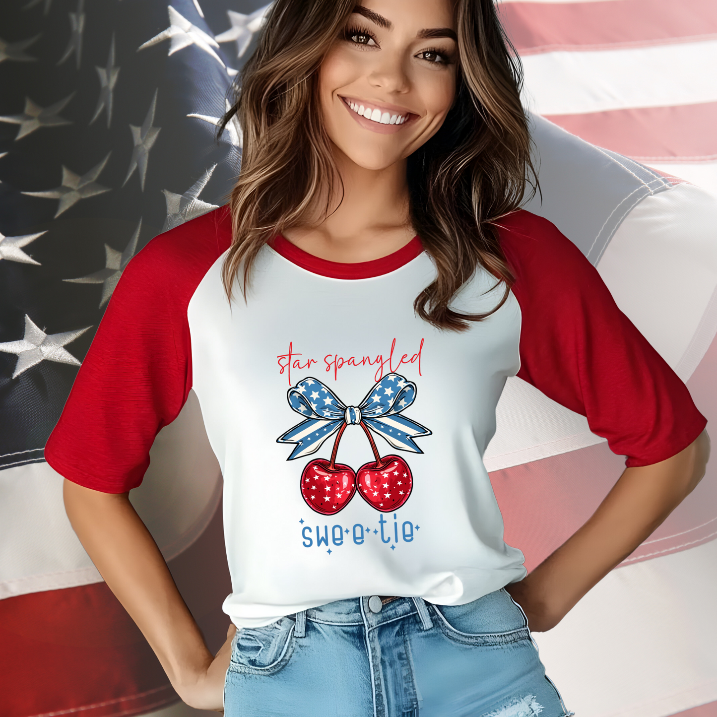 Star-Spangled Sweetie Baseball Tee