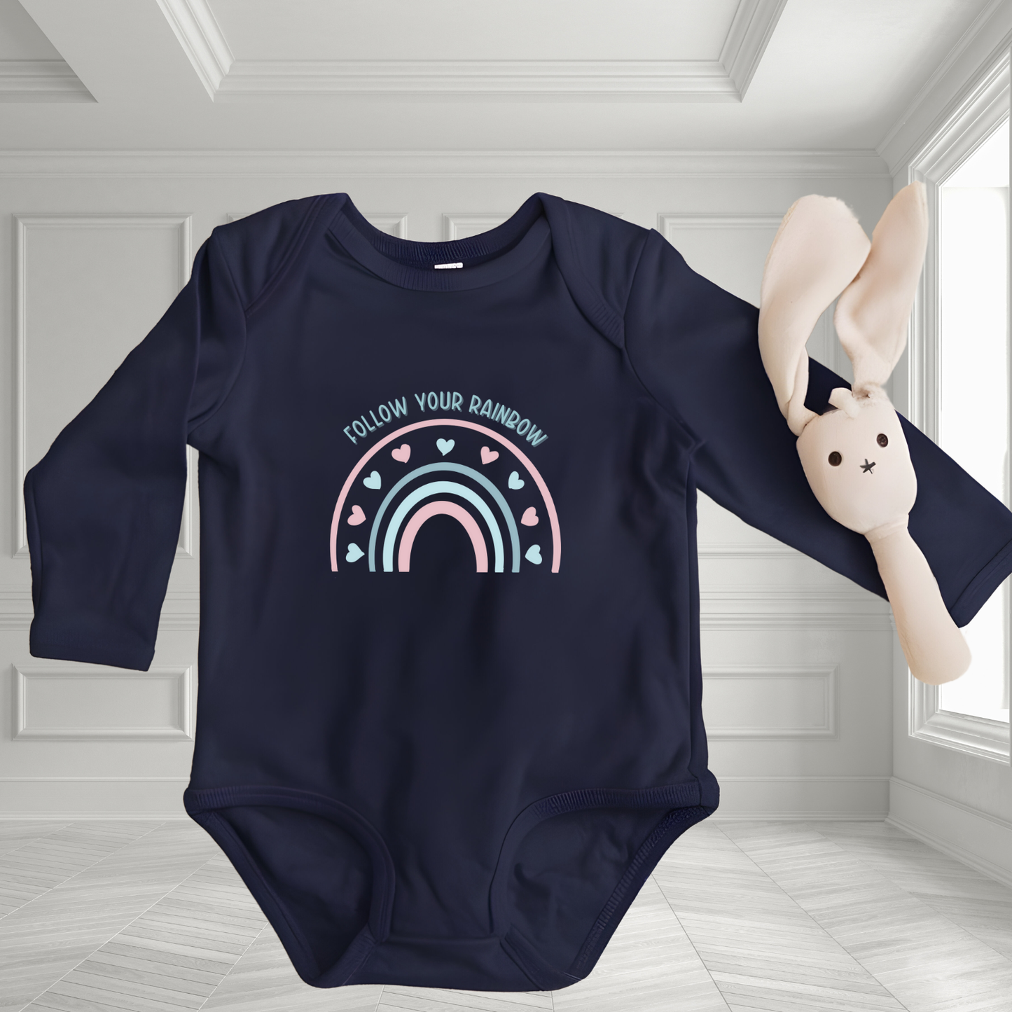 Follow Your Rainbow Infant Long Sleeve Onesie