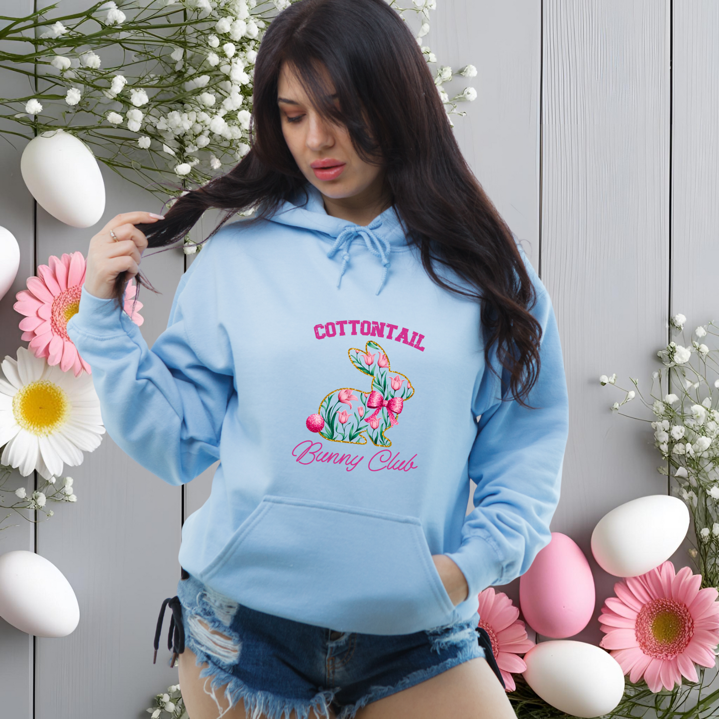 Cottontail Bunny Club Pullover Hoodie