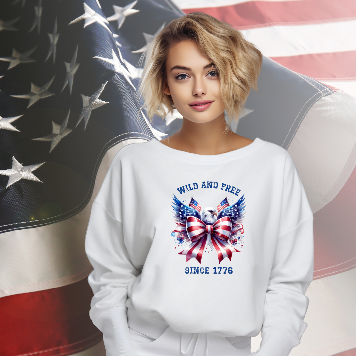 Wild And Free Since 1776 Crewneck Sweatshirt