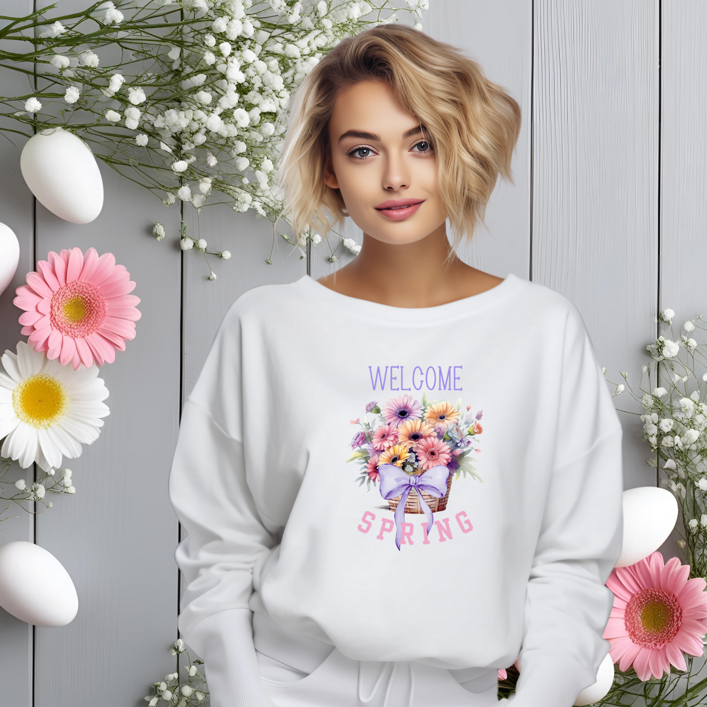 Welcome Spring Crewneck Sweatshirt