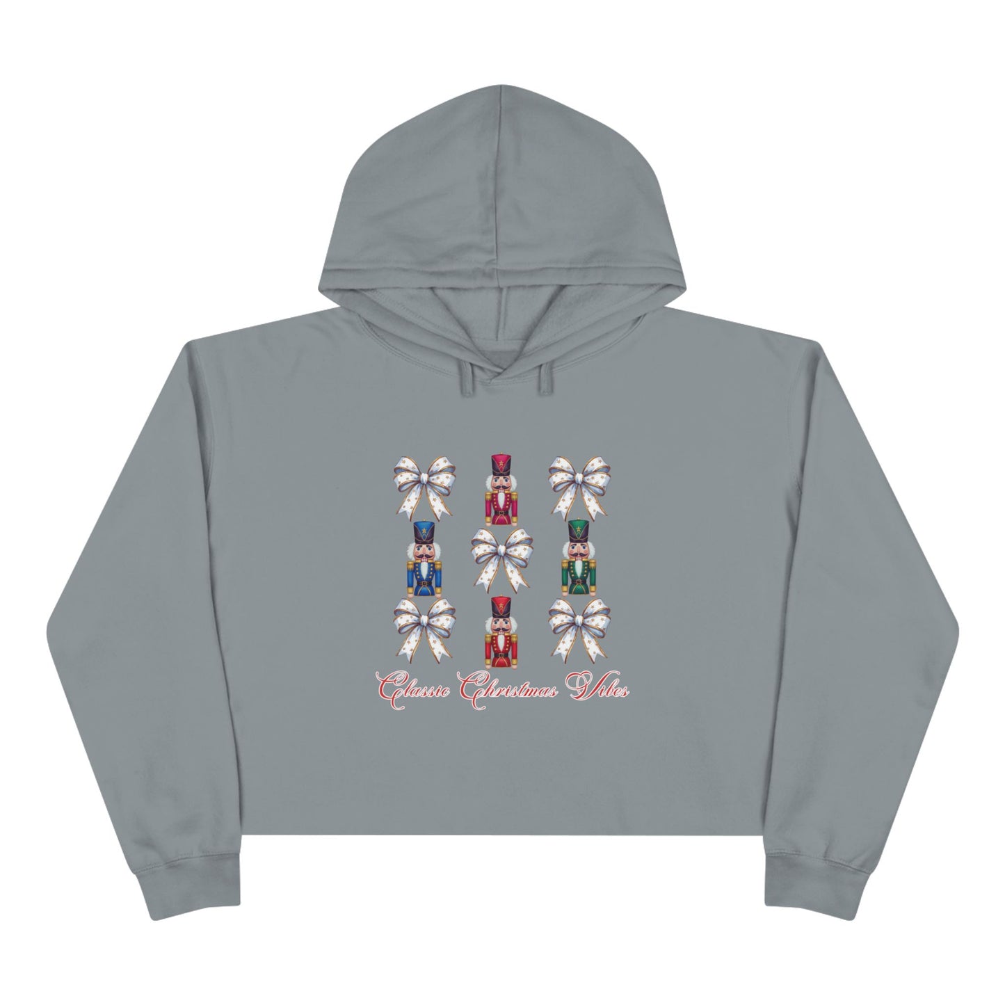 Classic Christmas Vibes Crop Hoodie