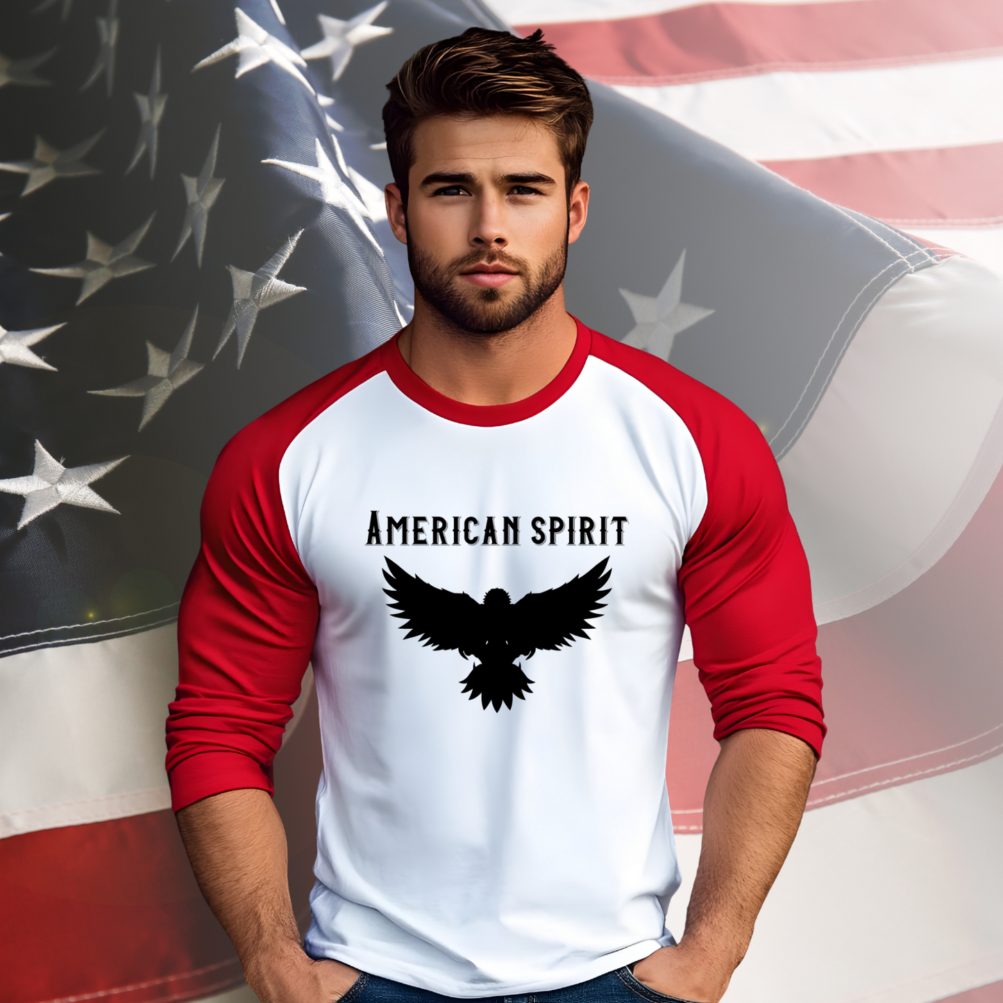 American Spirit Baseball Tee