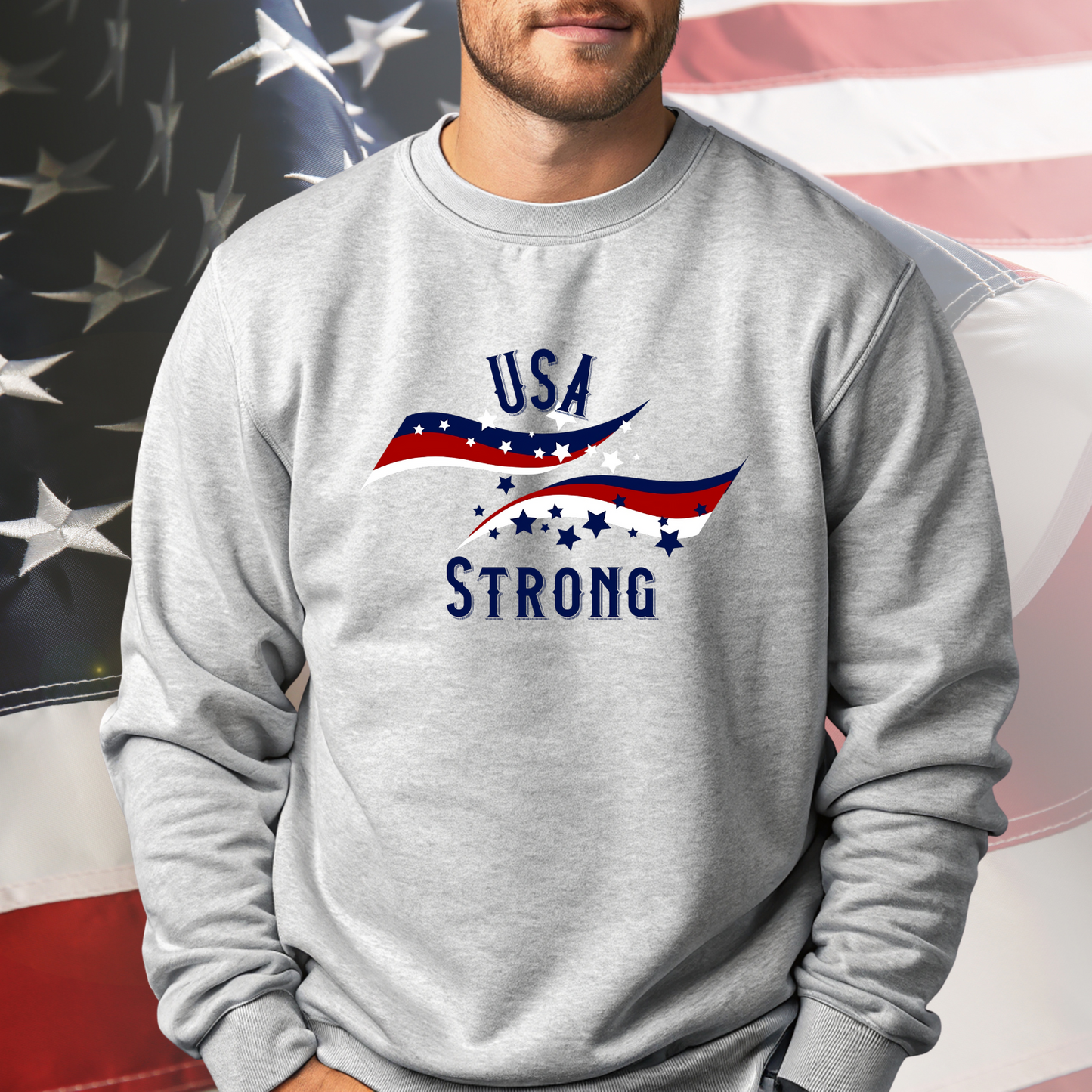 USA Strong Crewneck Sweatshirt