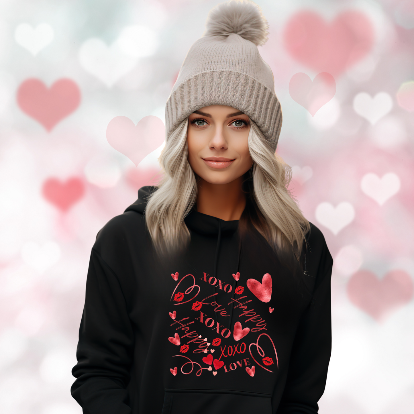 Valentine Graphic Pullover Hoodie