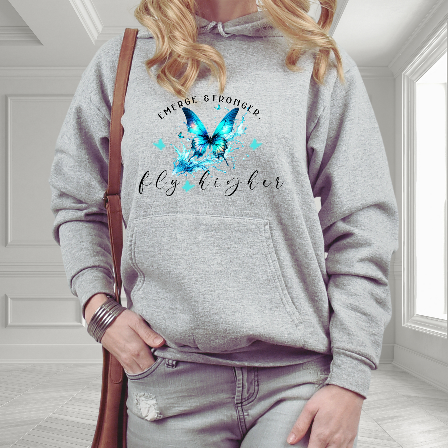 Emerge Stronger, Fly Higher Pullover Hoodie