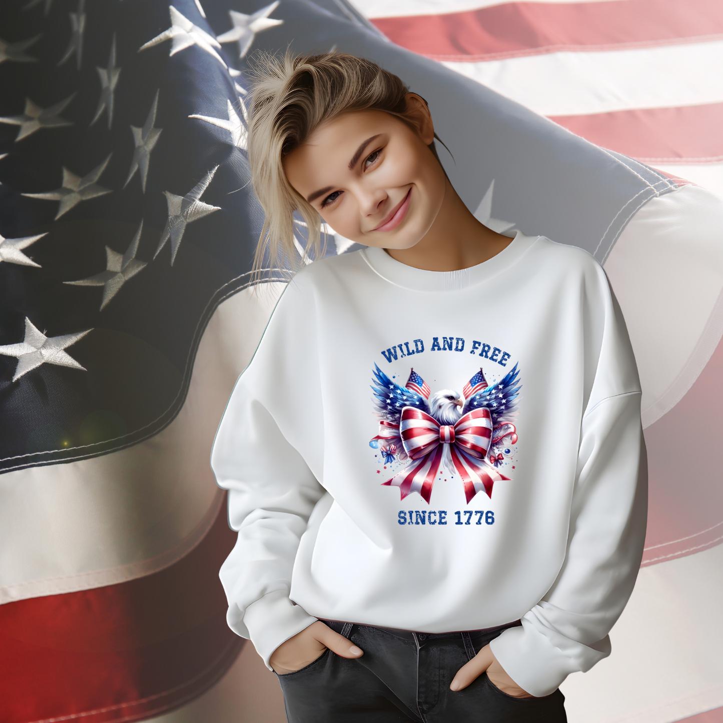 Wild And Free Since 1776 Crewneck Sweatshirt