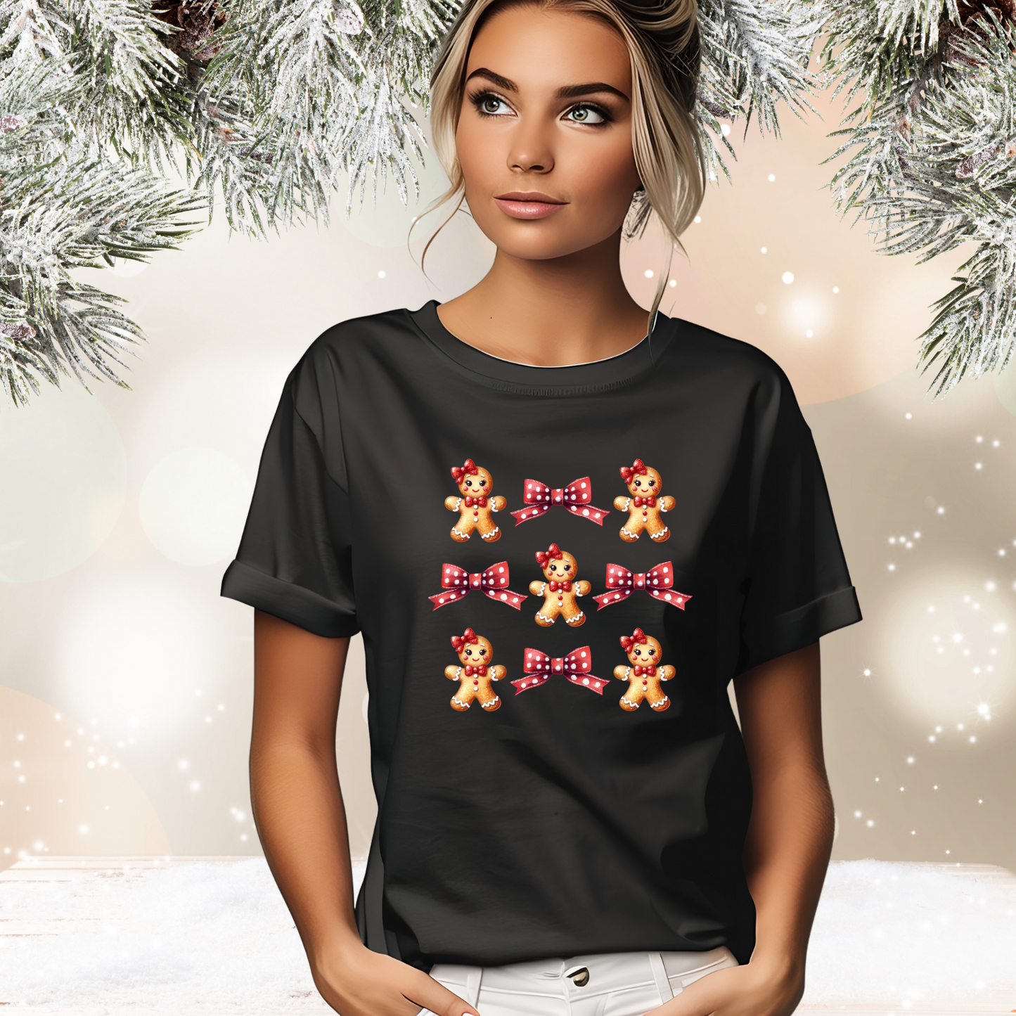 Coquette Gingerbread And Bows T-Shirt