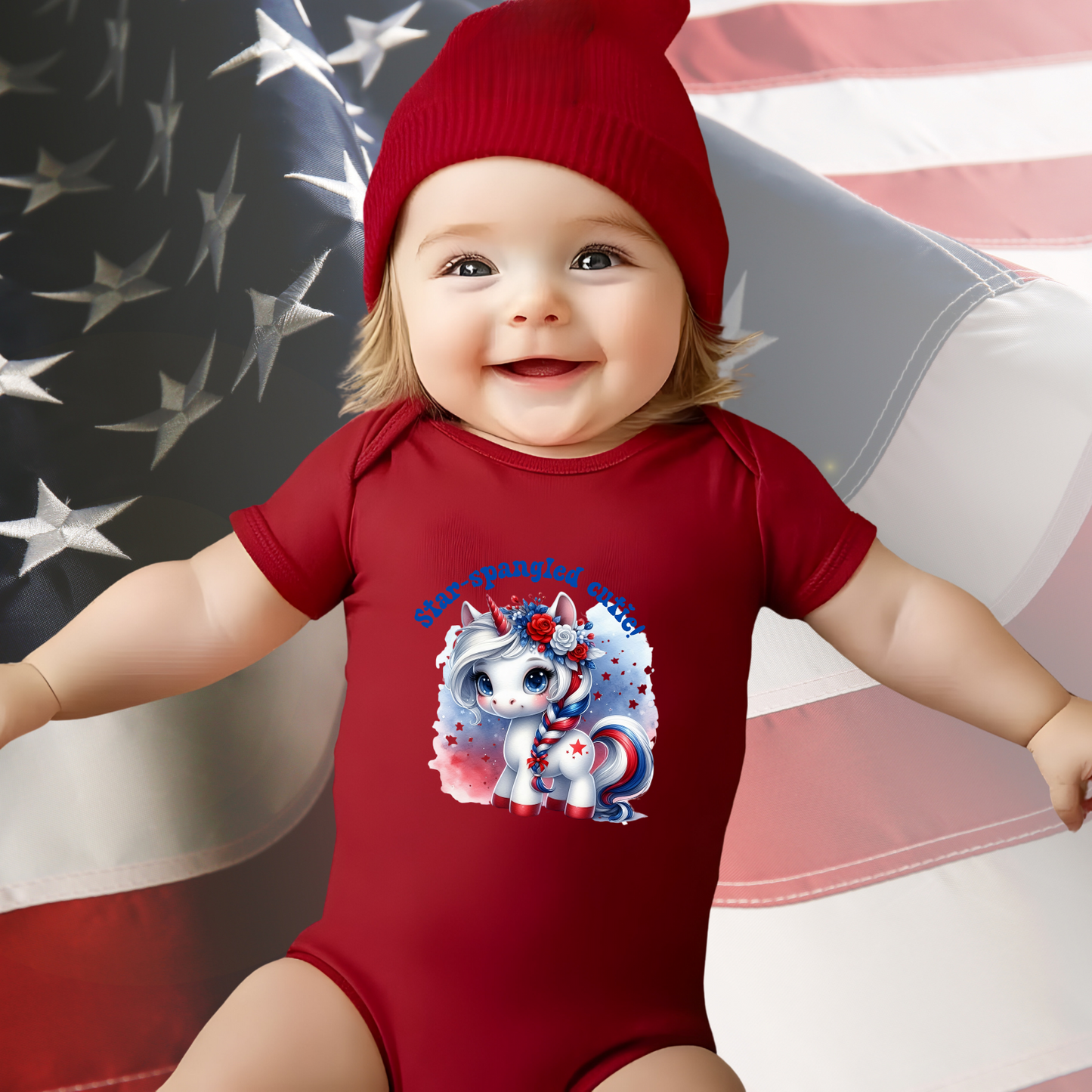 Star-Spangled Cutie Infant Short Sleeve Onesie
