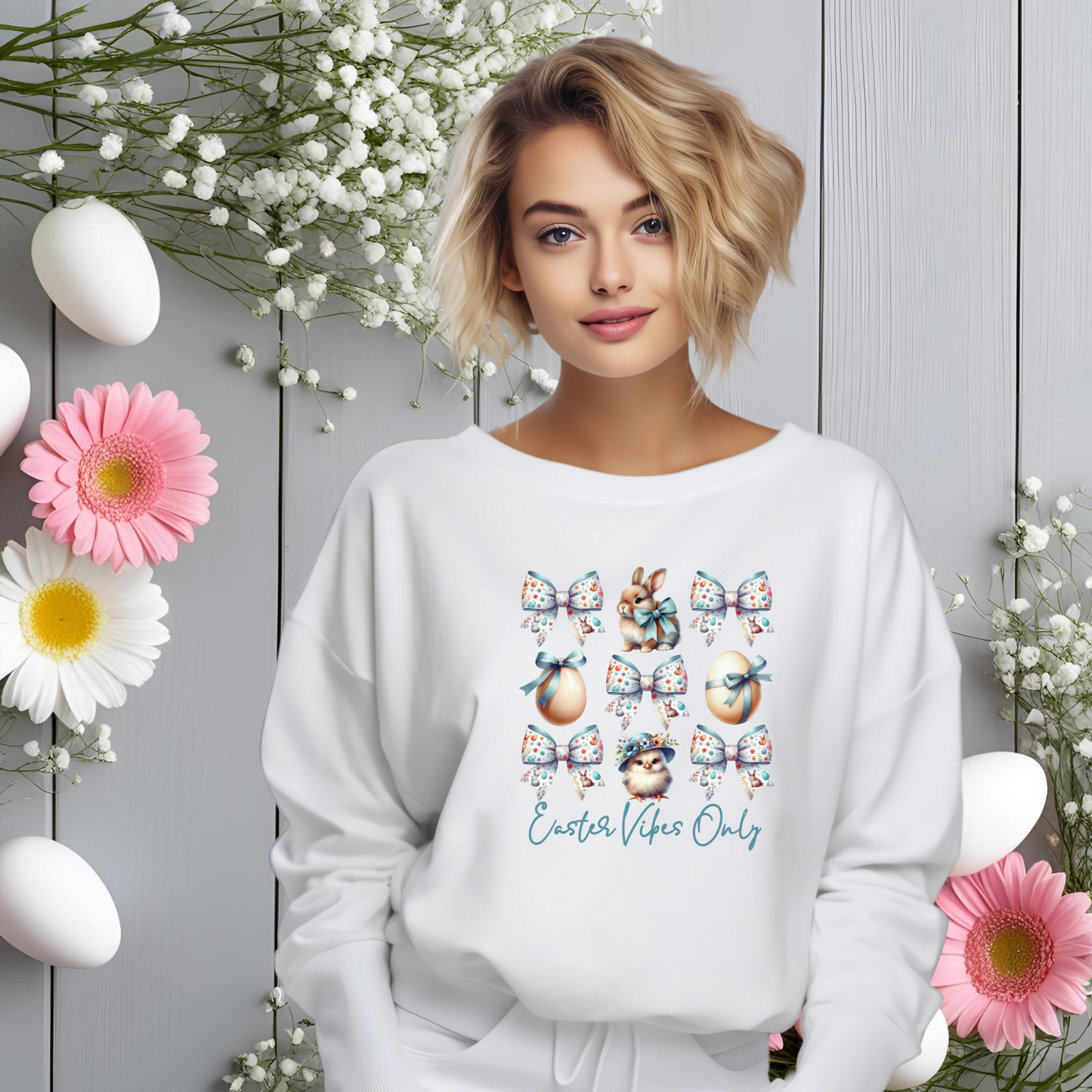 Easter Vibes Only Pullover Hoodie