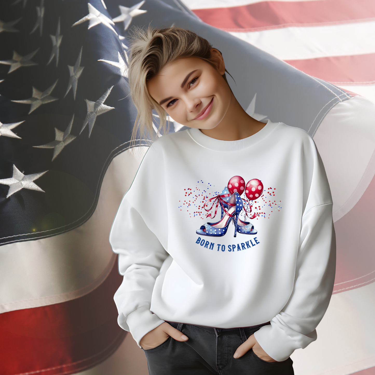 Born To Sparkle Crewneck Sweatshirt