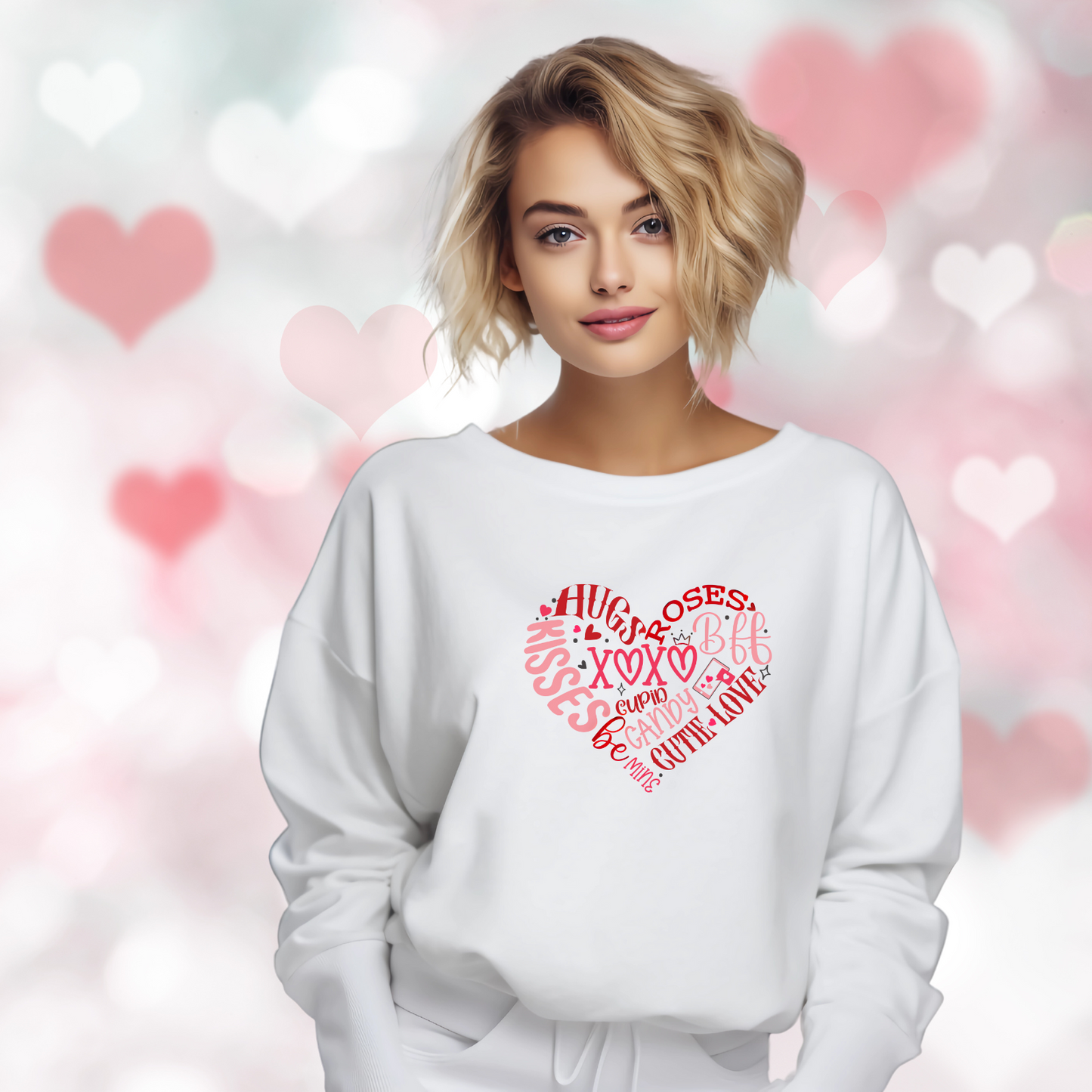 Valentine Heart Crewneck Sweatshirt