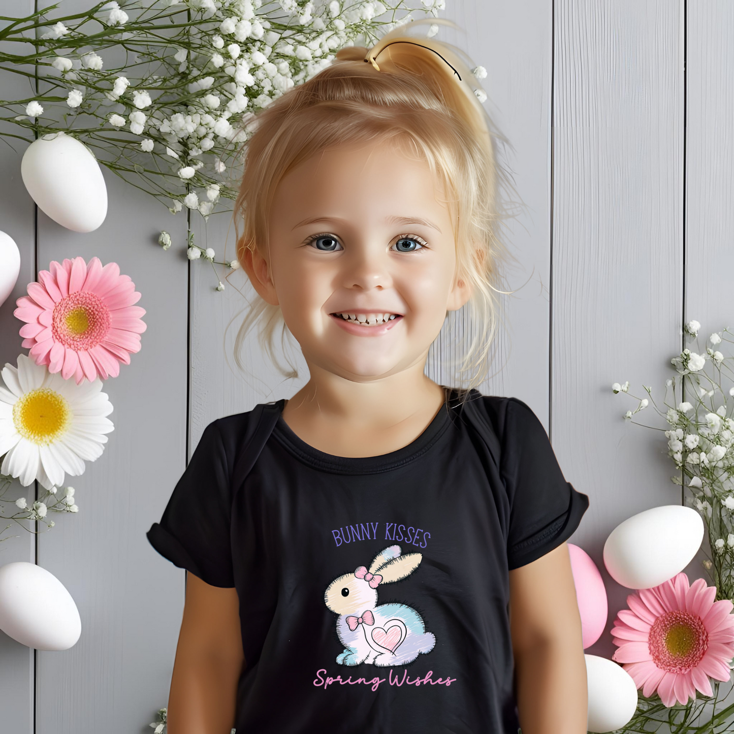 Bunny Kisses, Spring Wishes Toddler T-Shirt