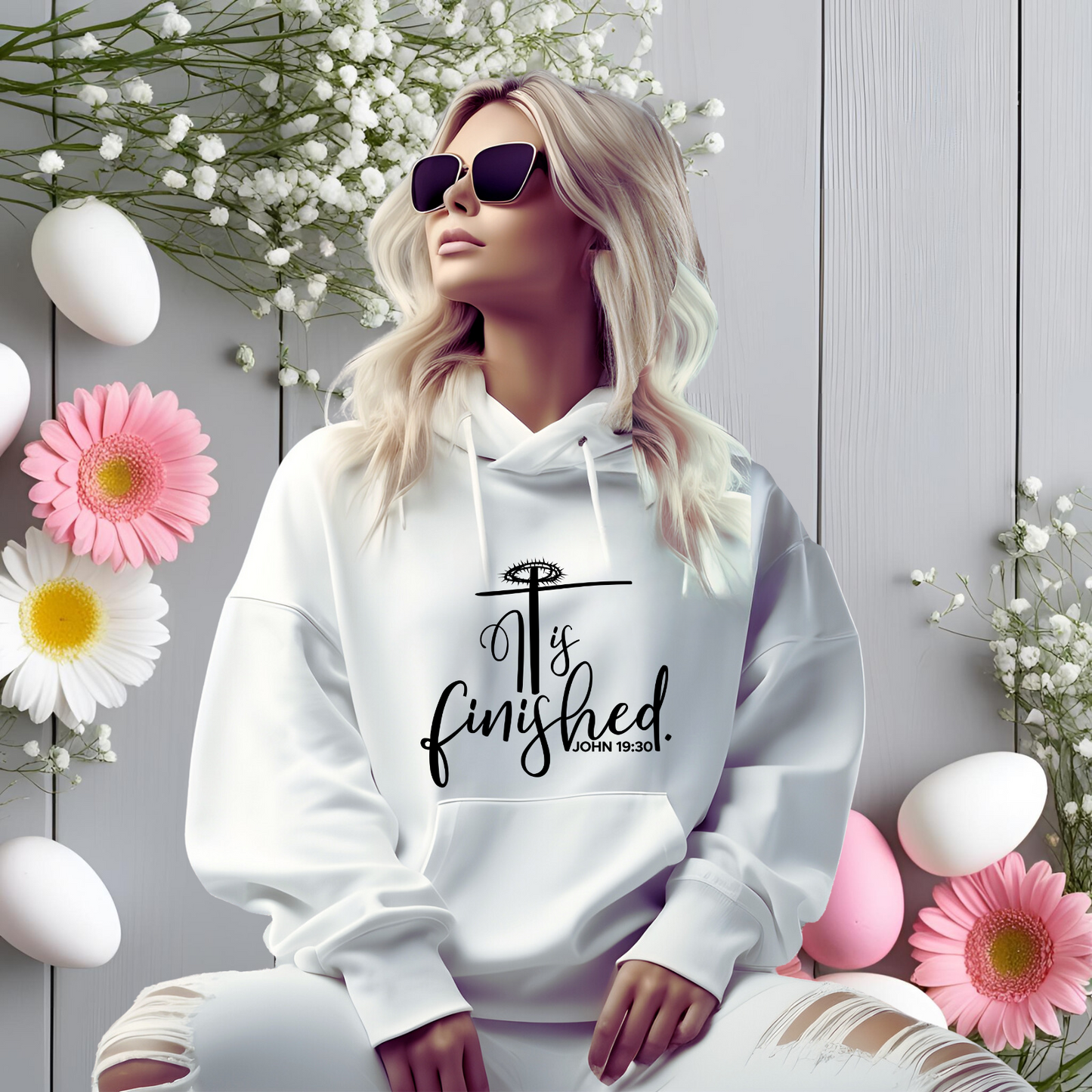 It Is Finished John 19:30 Crewneck Sweatshirt
