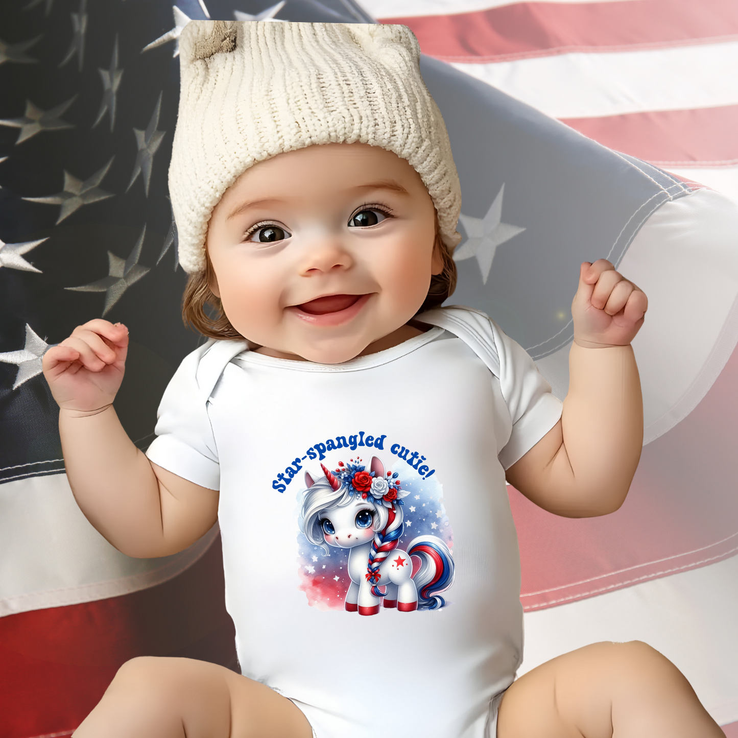 Star-Spangled Cutie Infant Short Sleeve Onesie