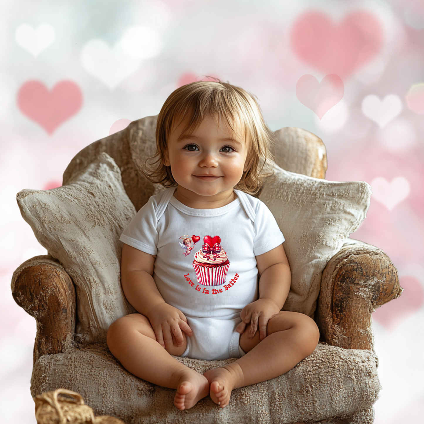Love Is In The Batter Infant Short Sleeve Onesie