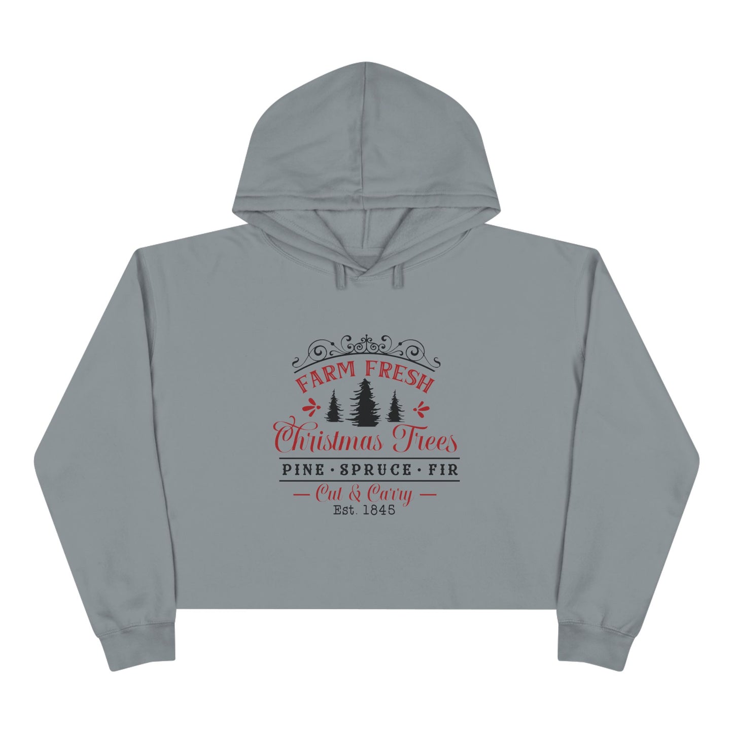 Farm Fresh Christmas Trees Crop Hoodie
