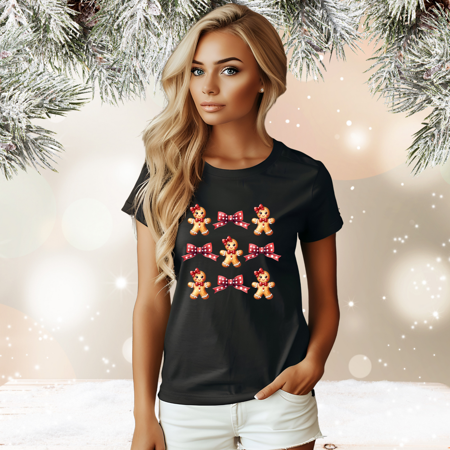 Coquette Gingerbread And Bows T-Shirt