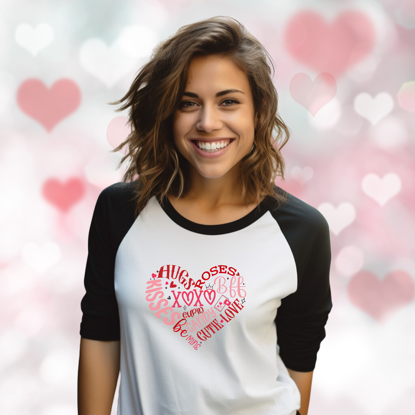 Valentine Heart Baseball Tee
