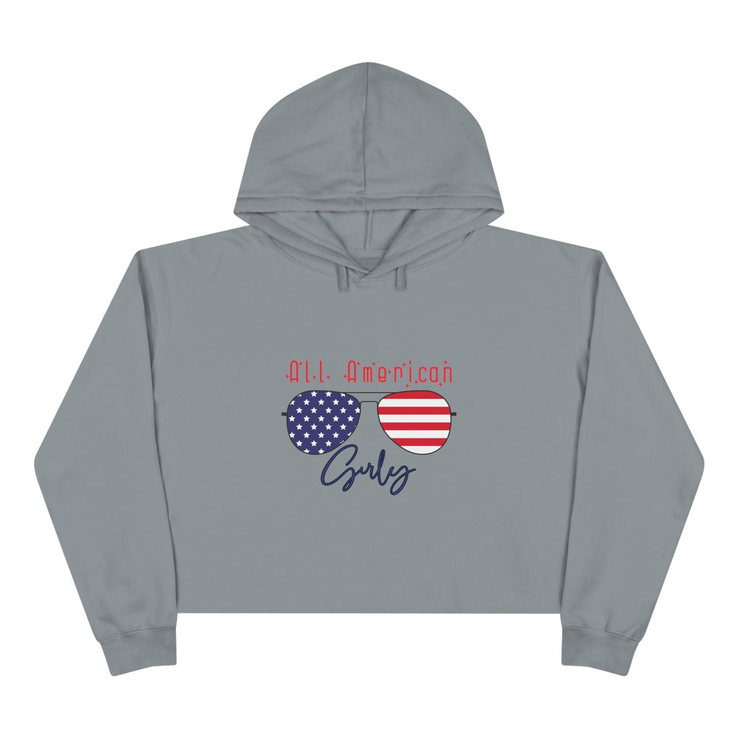 All American Girly Crop Hoodie