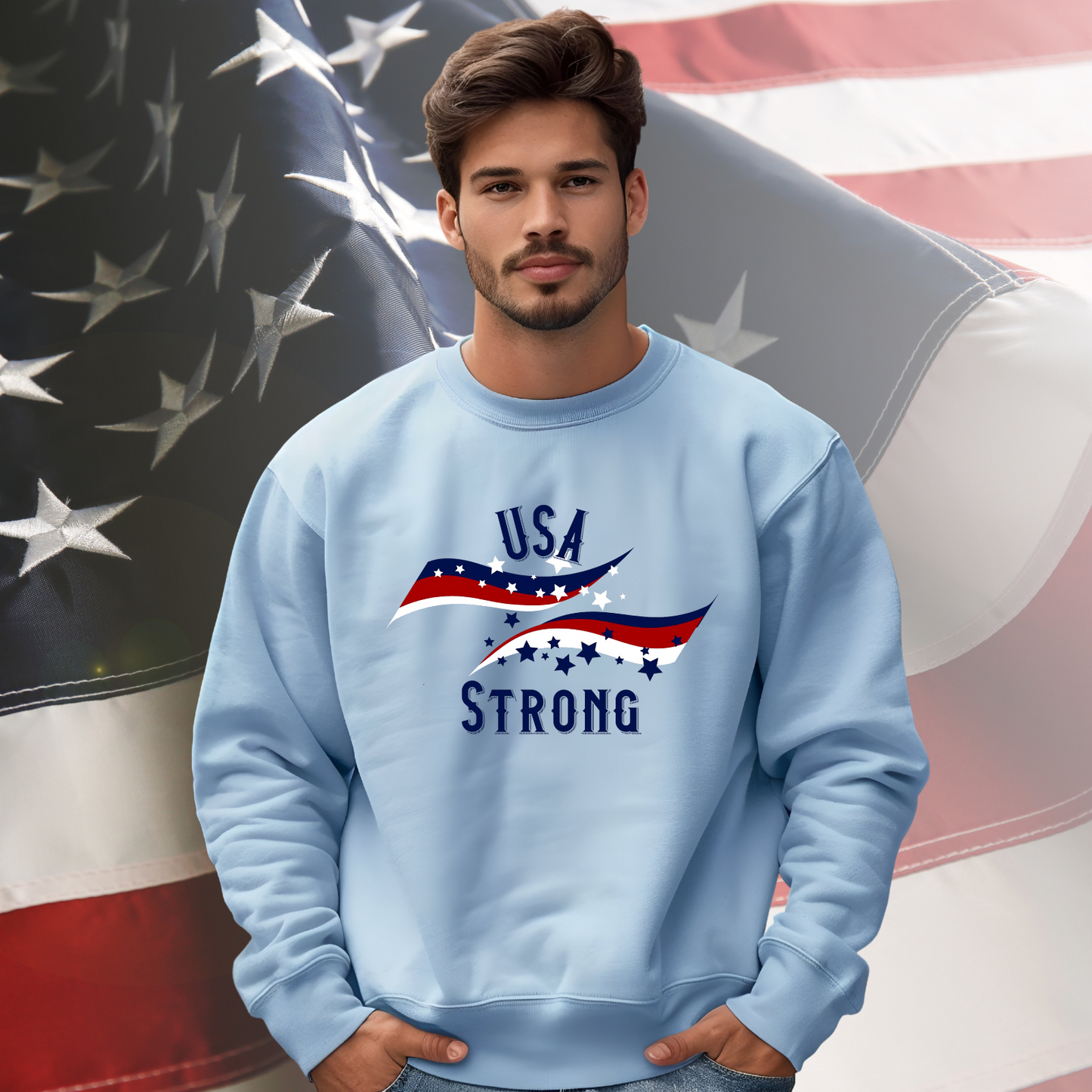 USA Strong Crewneck Sweatshirt