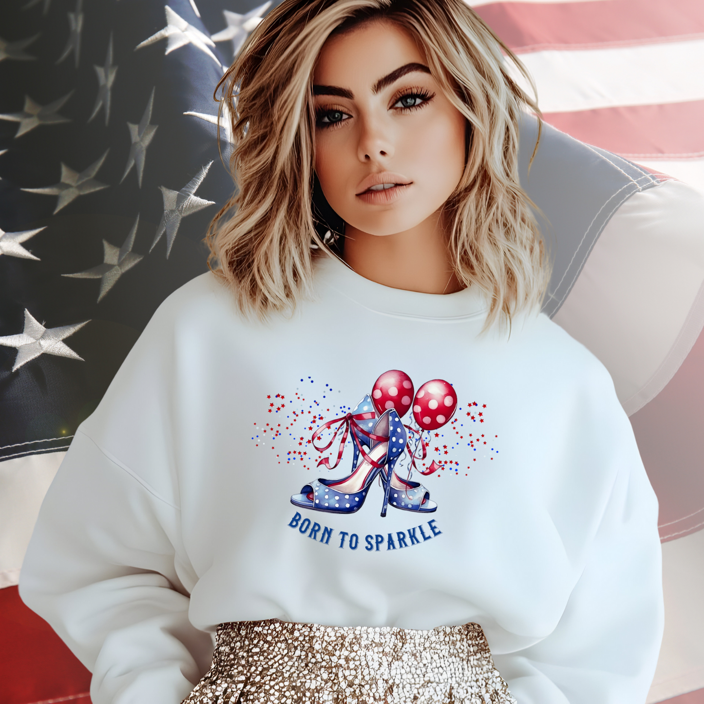 Born To Sparkle Crewneck Sweatshirt