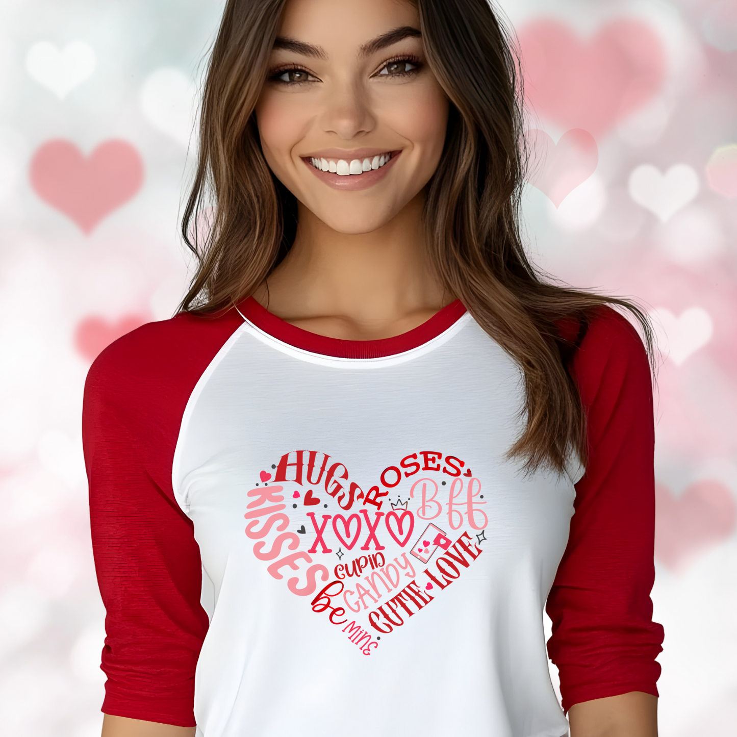 Valentine Heart Baseball Tee