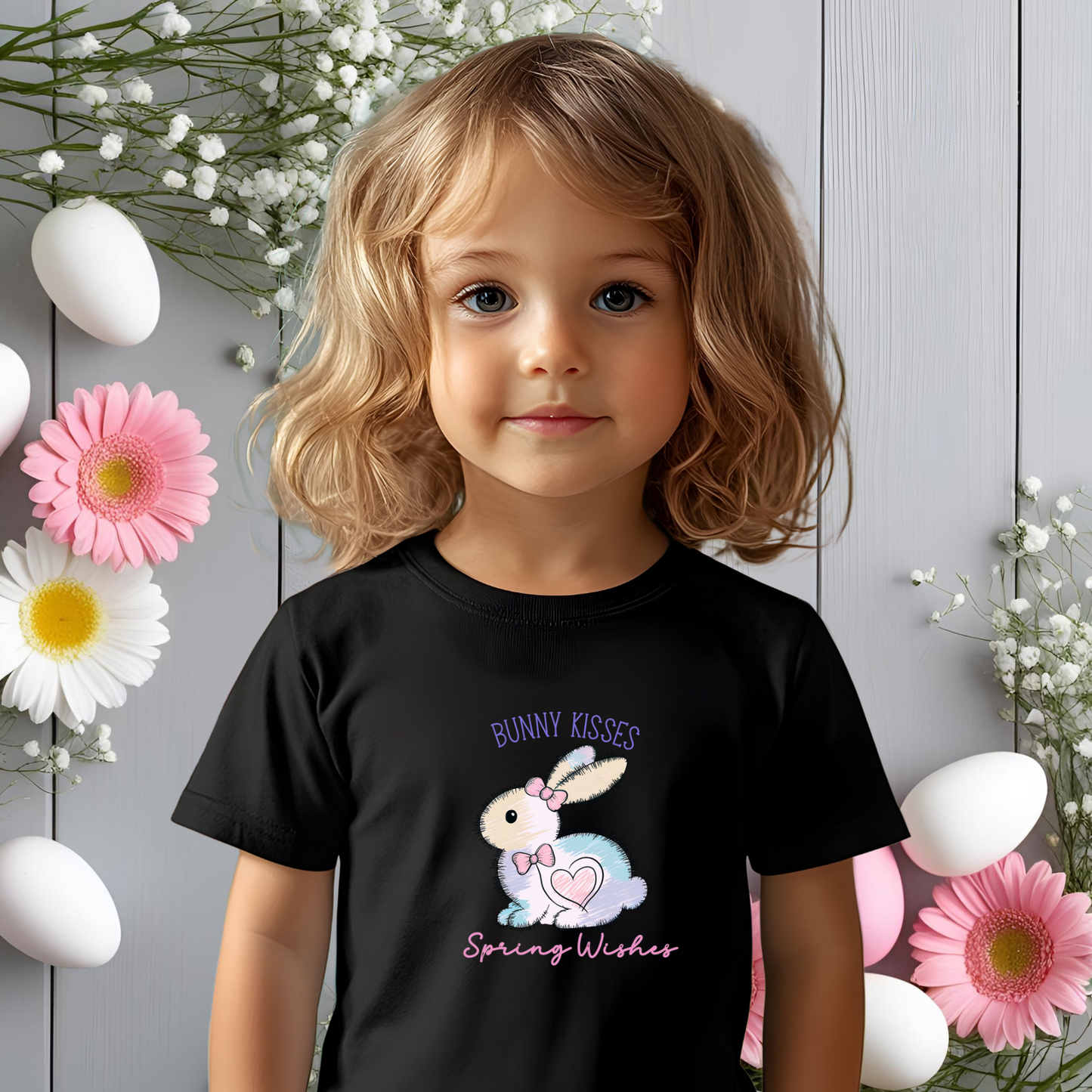 Bunny Kisses, Spring Wishes Toddler T-Shirt