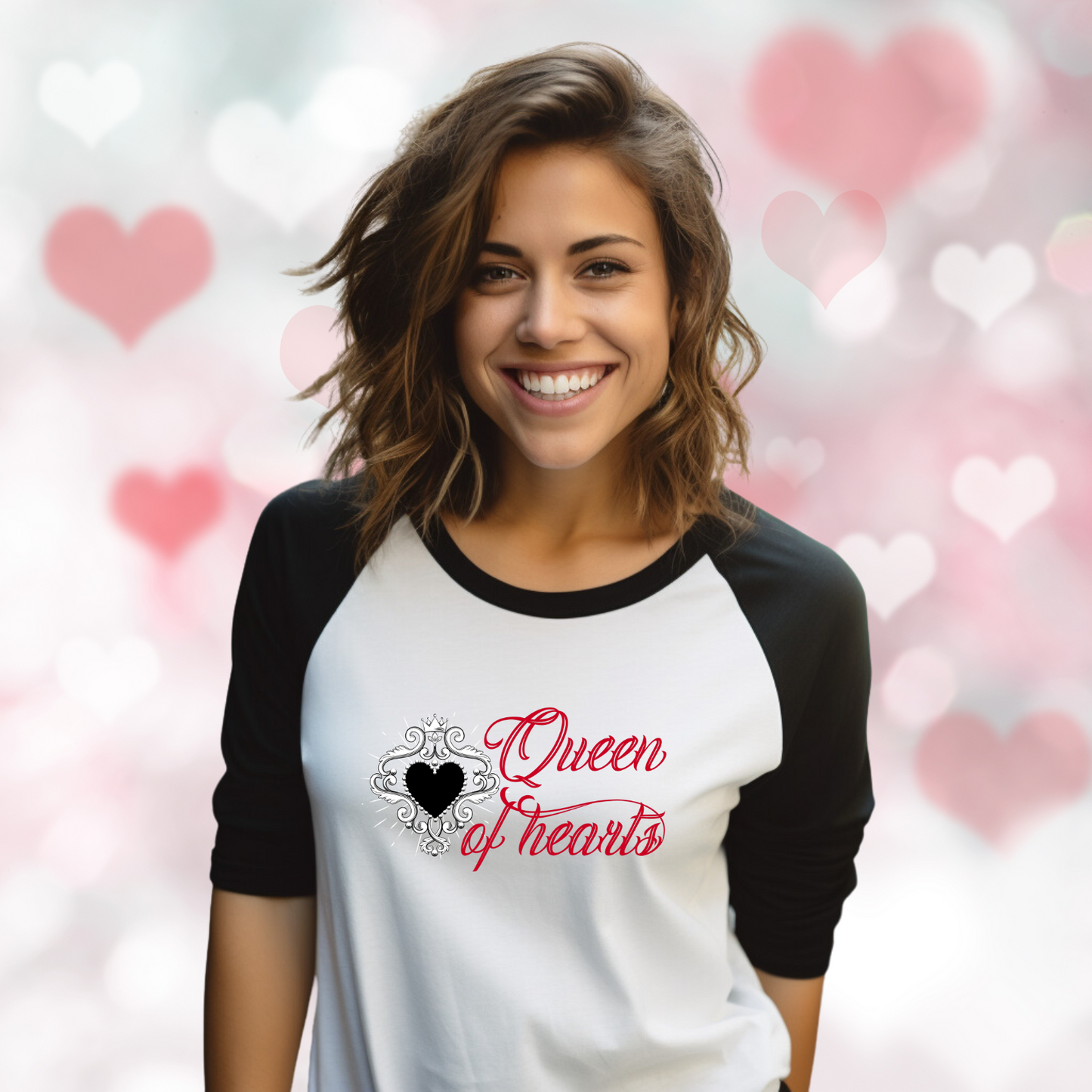 Queen Of Hearts Baseball Tee