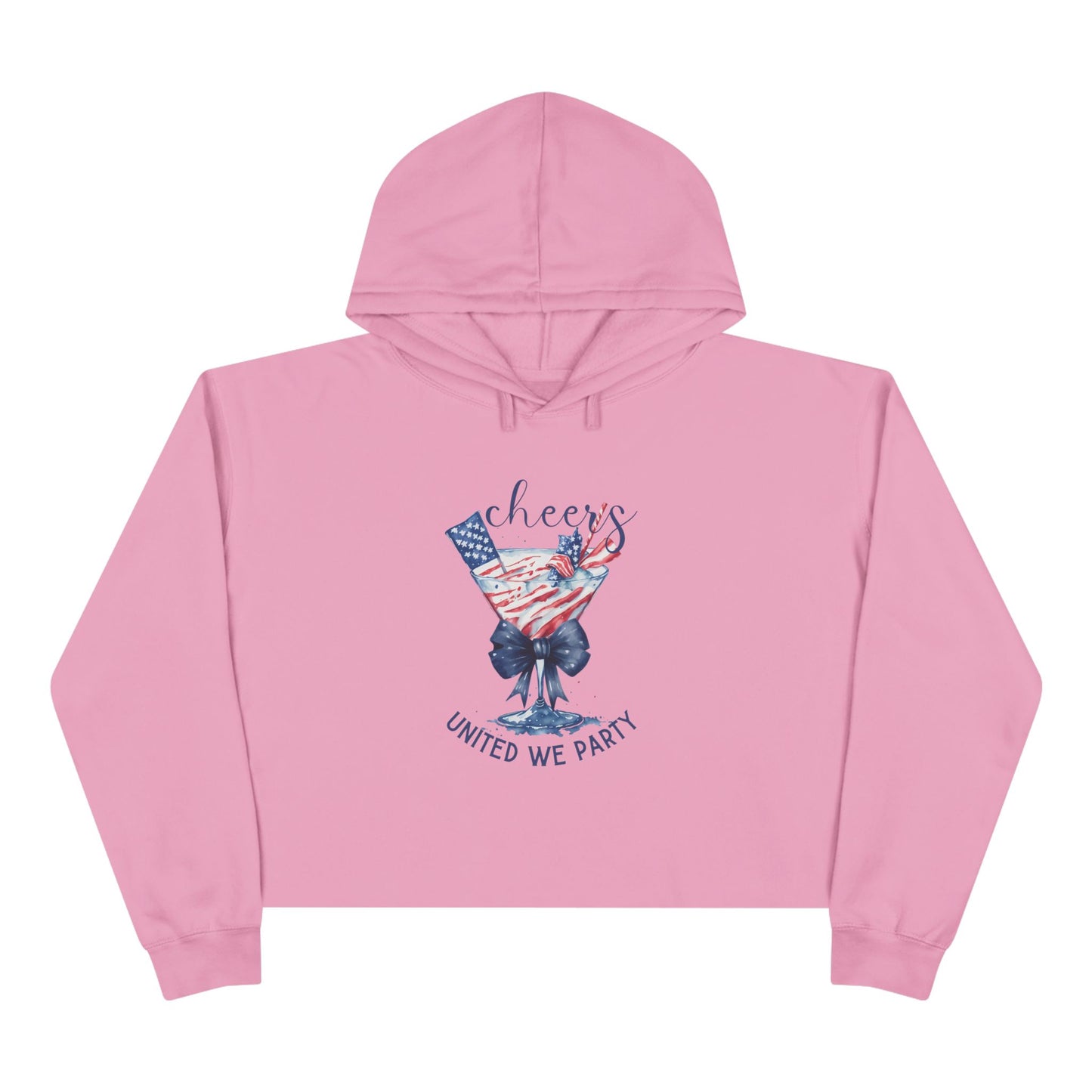 United We Party Crop Hoodie