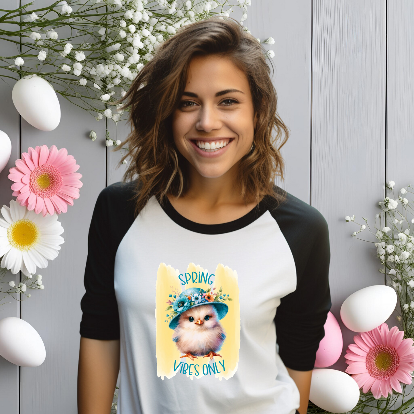 Spring Vibes Only Baseball Tee