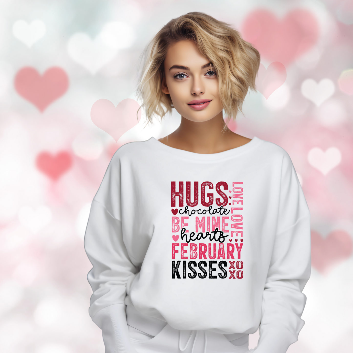 Valentine Typography Crewneck Sweatshirt