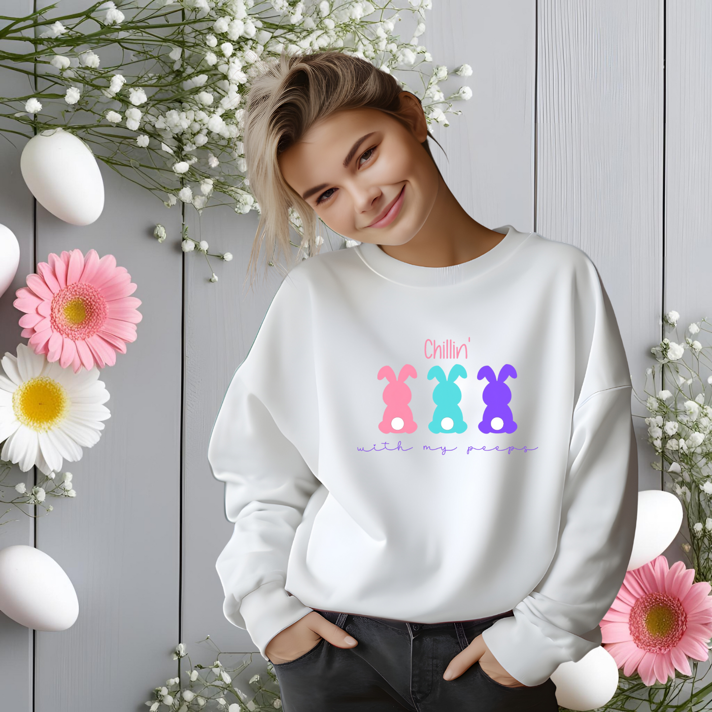 Chillin’ With My Peeps Crewneck Sweatshirt