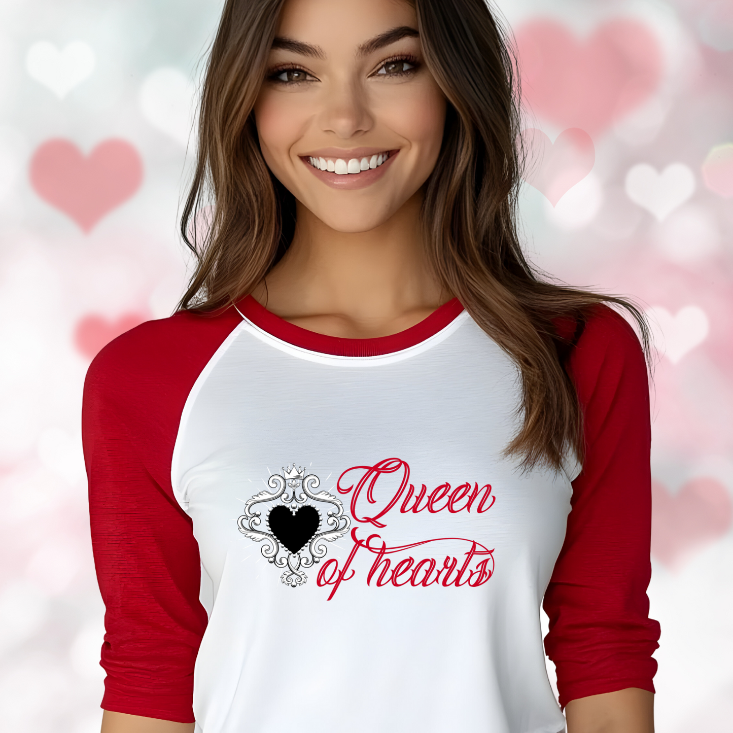 Queen Of Hearts Baseball Tee