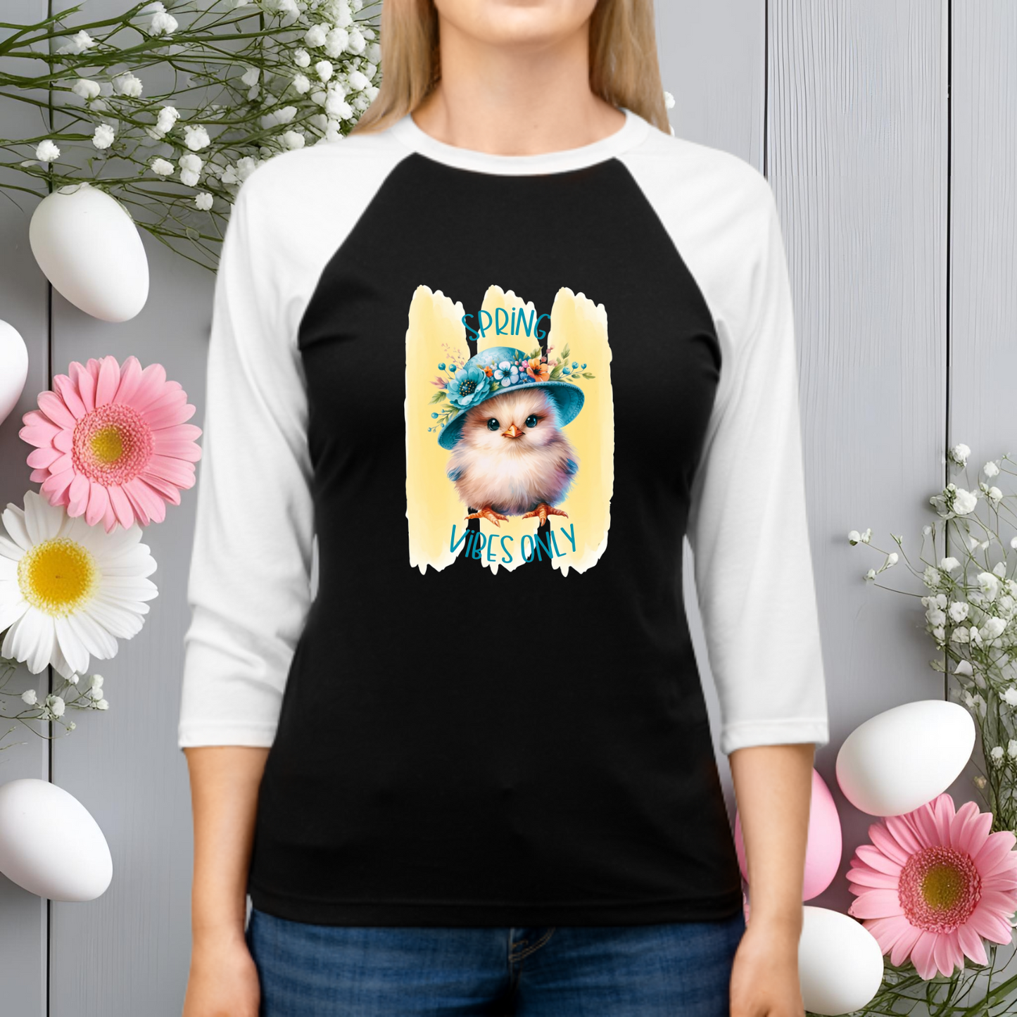 Spring Vibes Only Baseball Tee