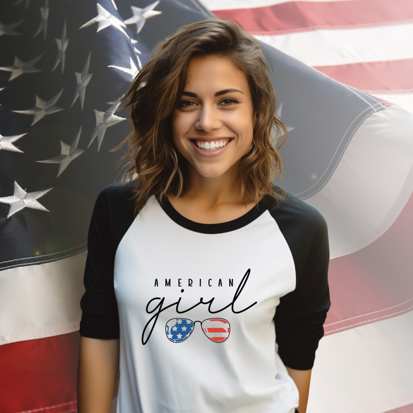 American Girl Baseball Tee