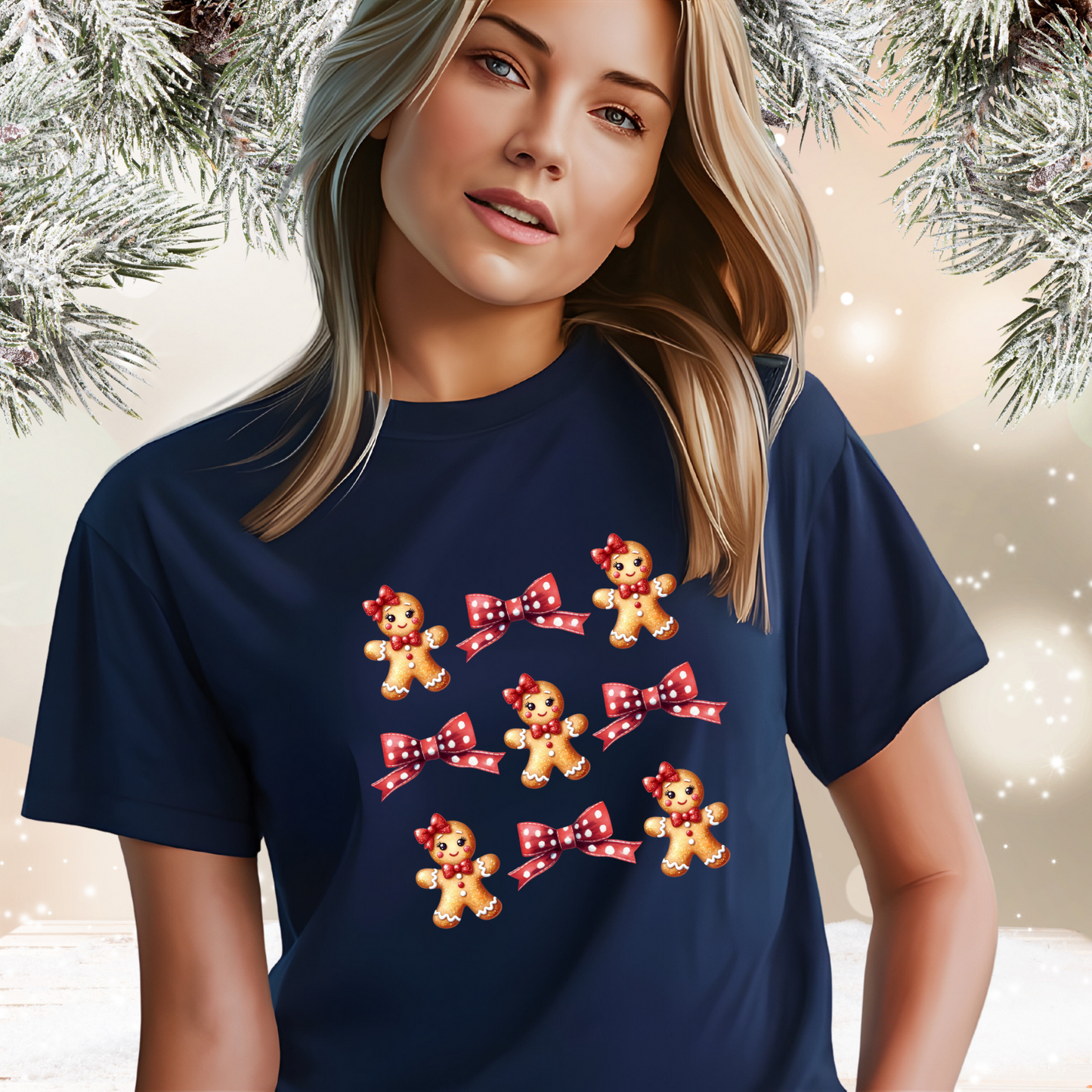 Coquette Gingerbread And Bows T-Shirt