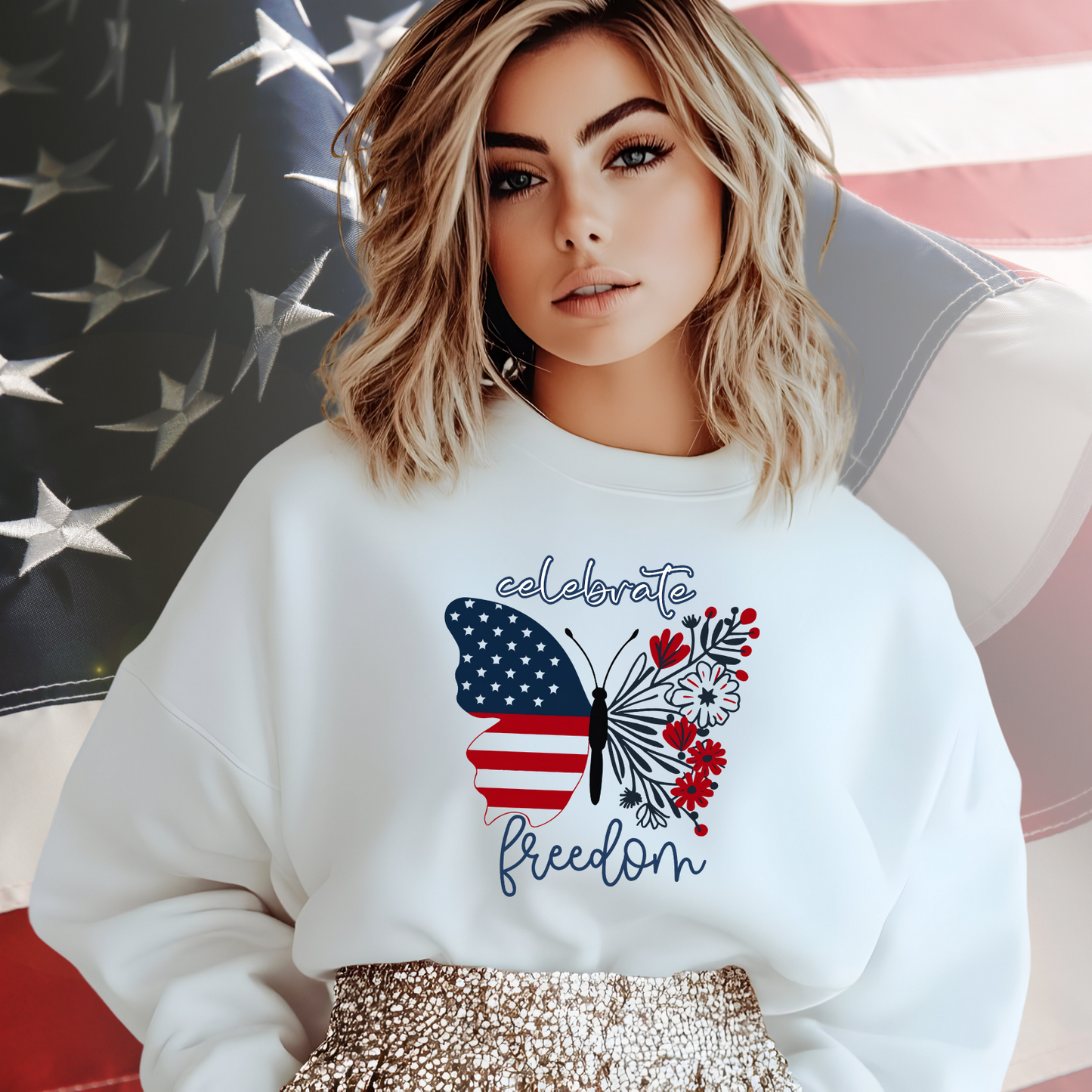 Celebrate Freedom Crewneck Sweatshirt