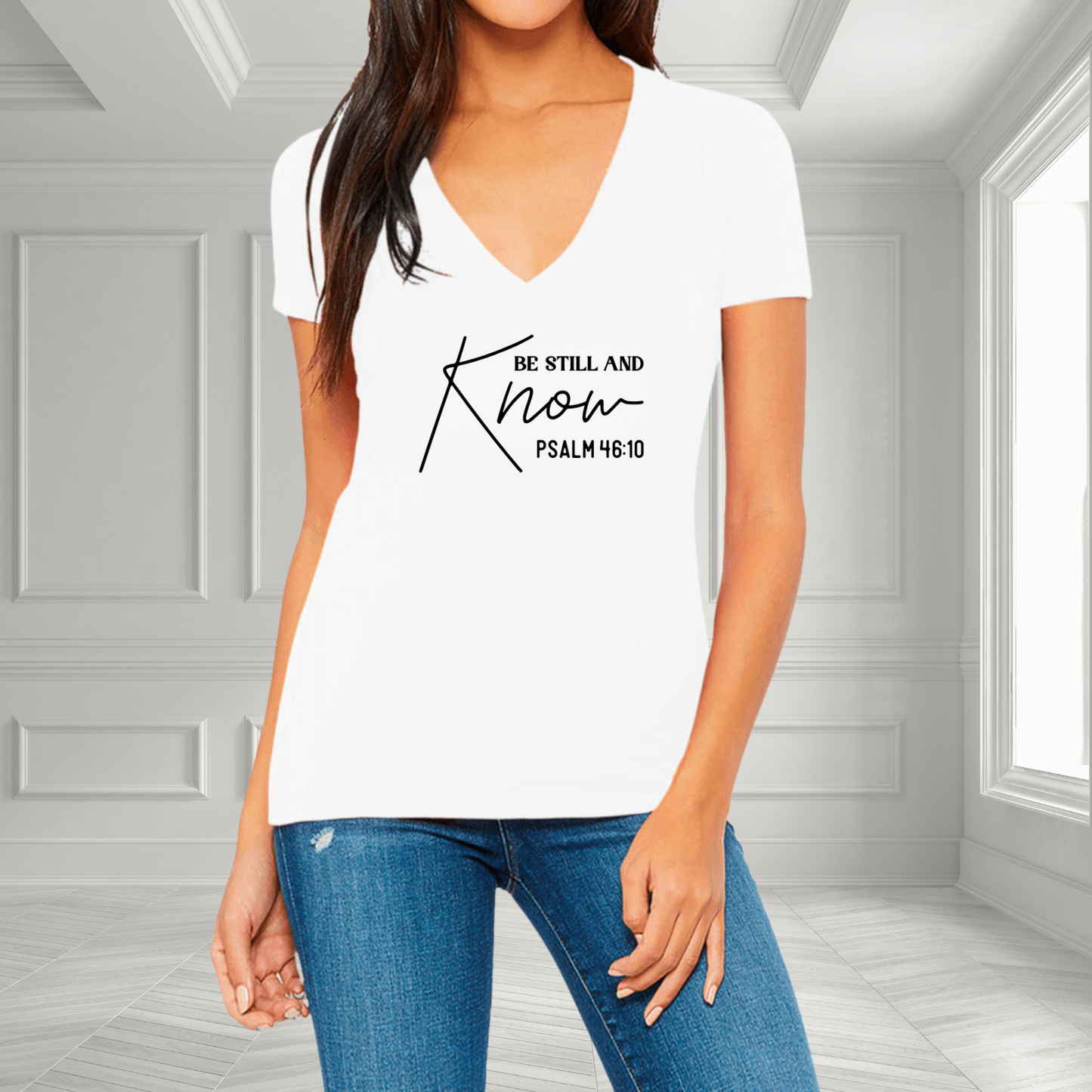Be Still and Know V-Neck T-Shirt