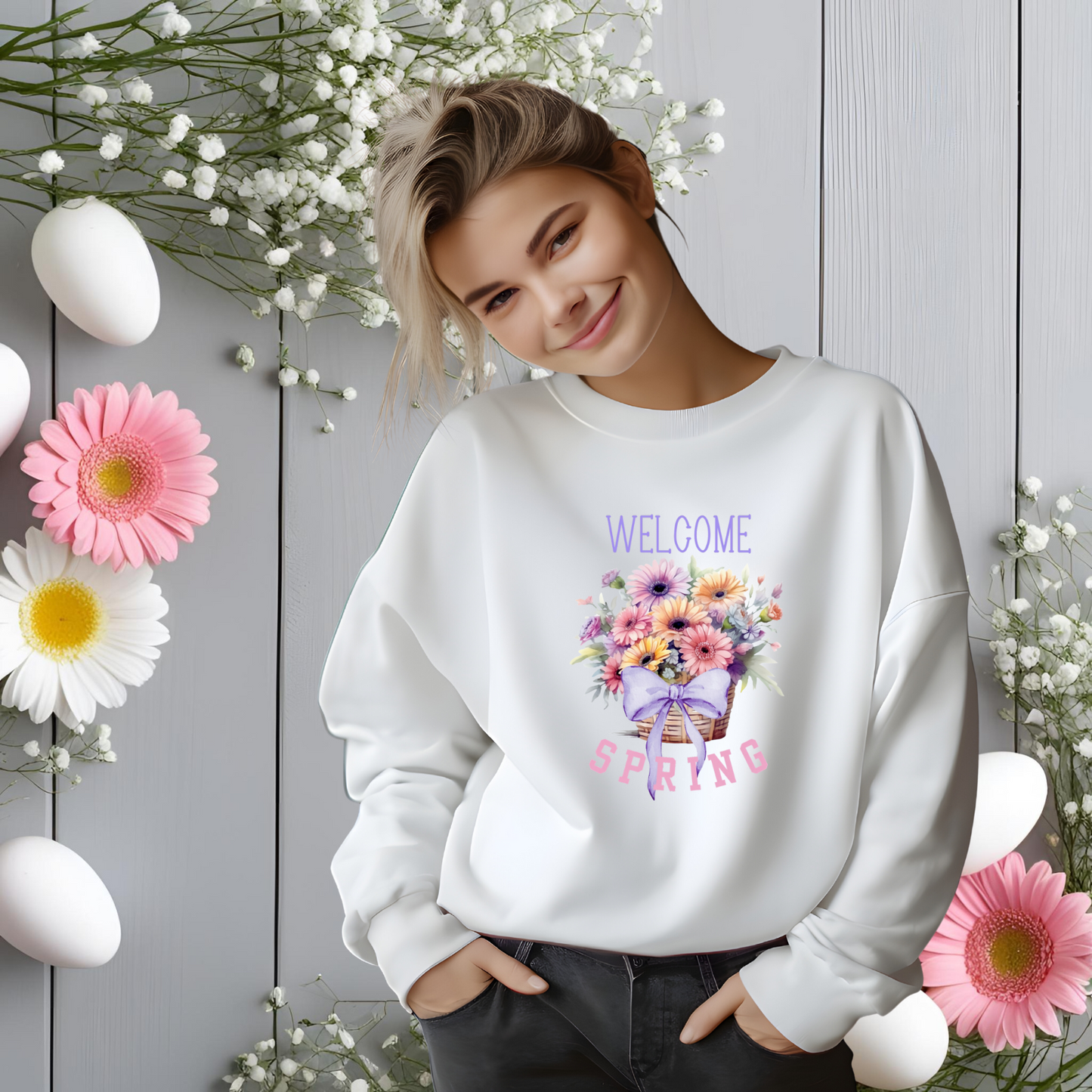 Welcome Spring Crewneck Sweatshirt
