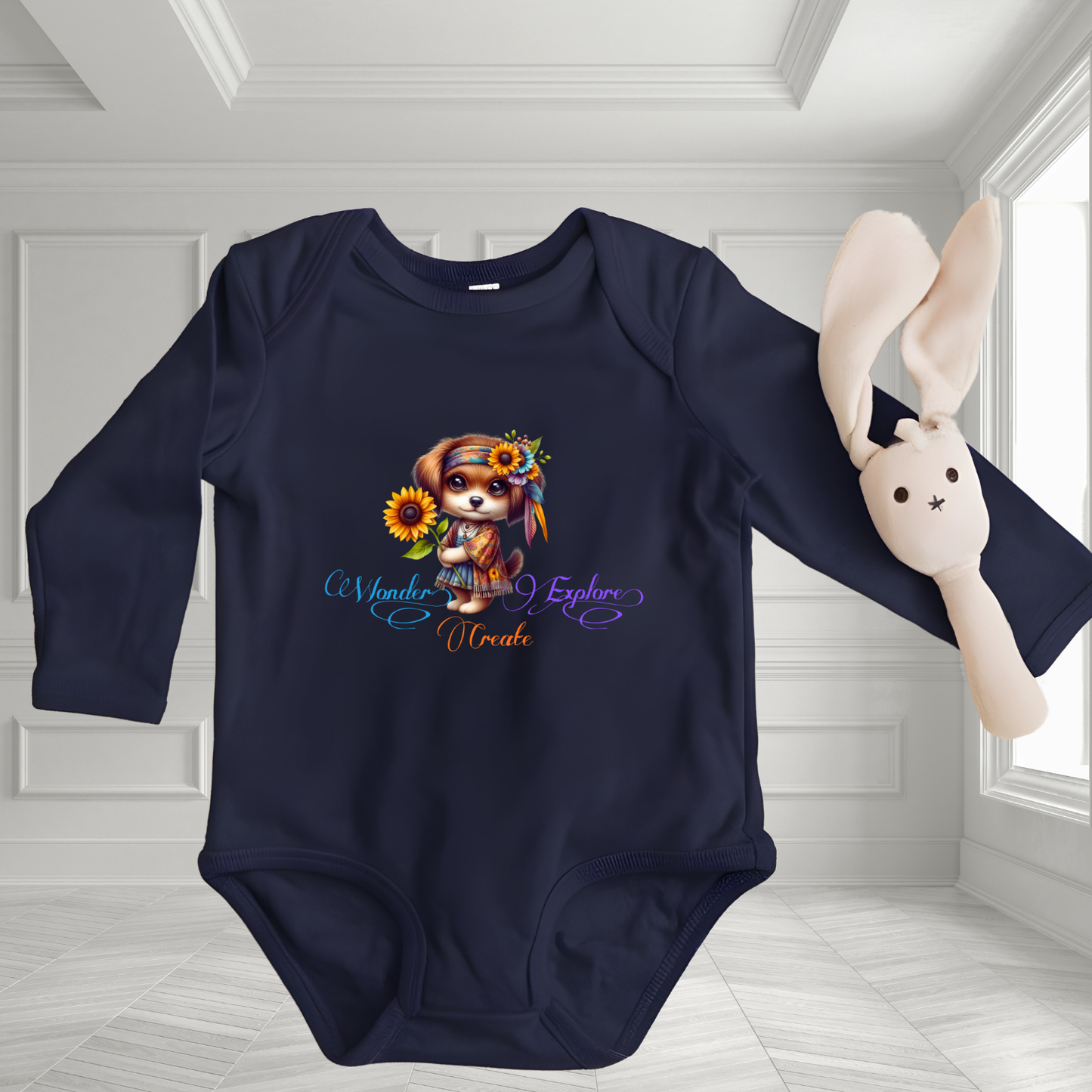 Wonder, Explore, Create Infant Long Sleeve Onesie