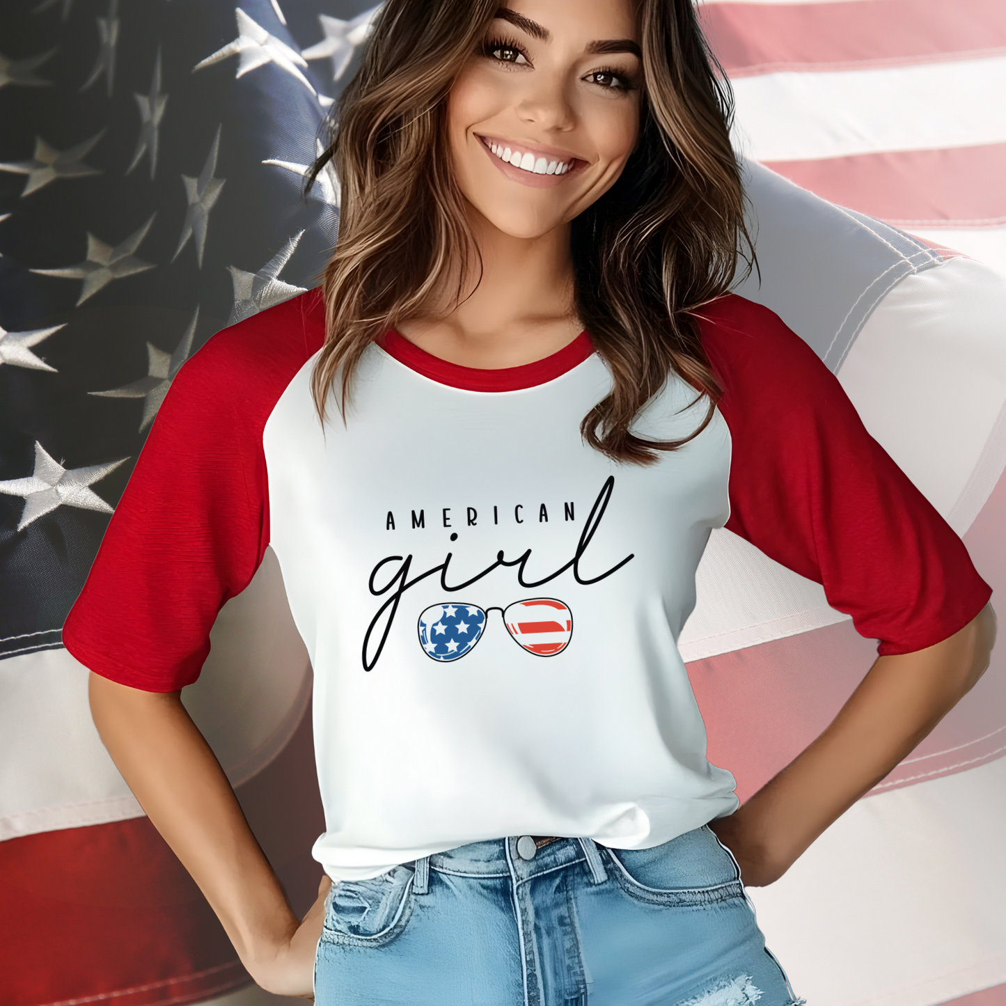 American Girl Baseball Tee