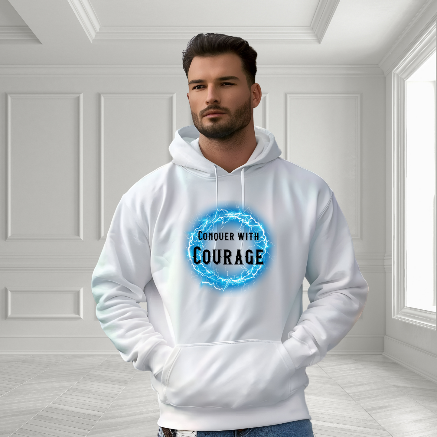 Conquer with Courage Pullover Hoodie