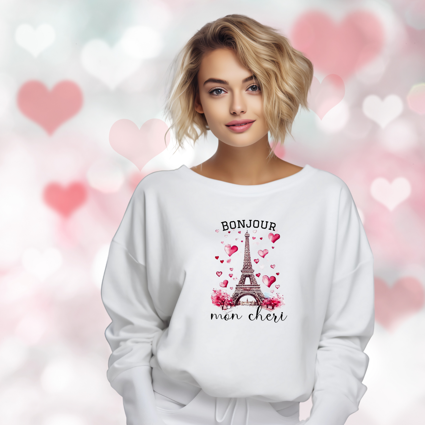 Bonjour Mon Cheri Crewneck Sweatshirt